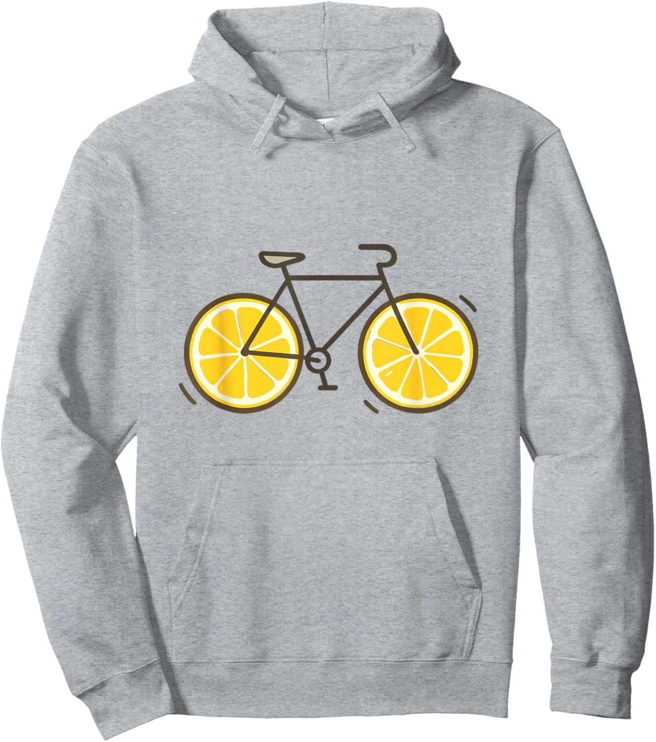 Lustiges Fahrrad Design mit Zitronenrädern Zitronenrad Hoodie - Hoodie | Ash