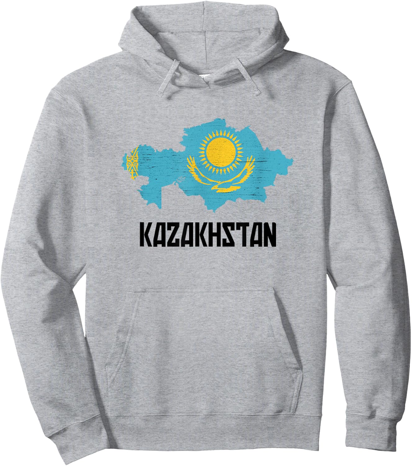 Republic of Kazakhstan Flag Hoodie - Hoodie | Ash