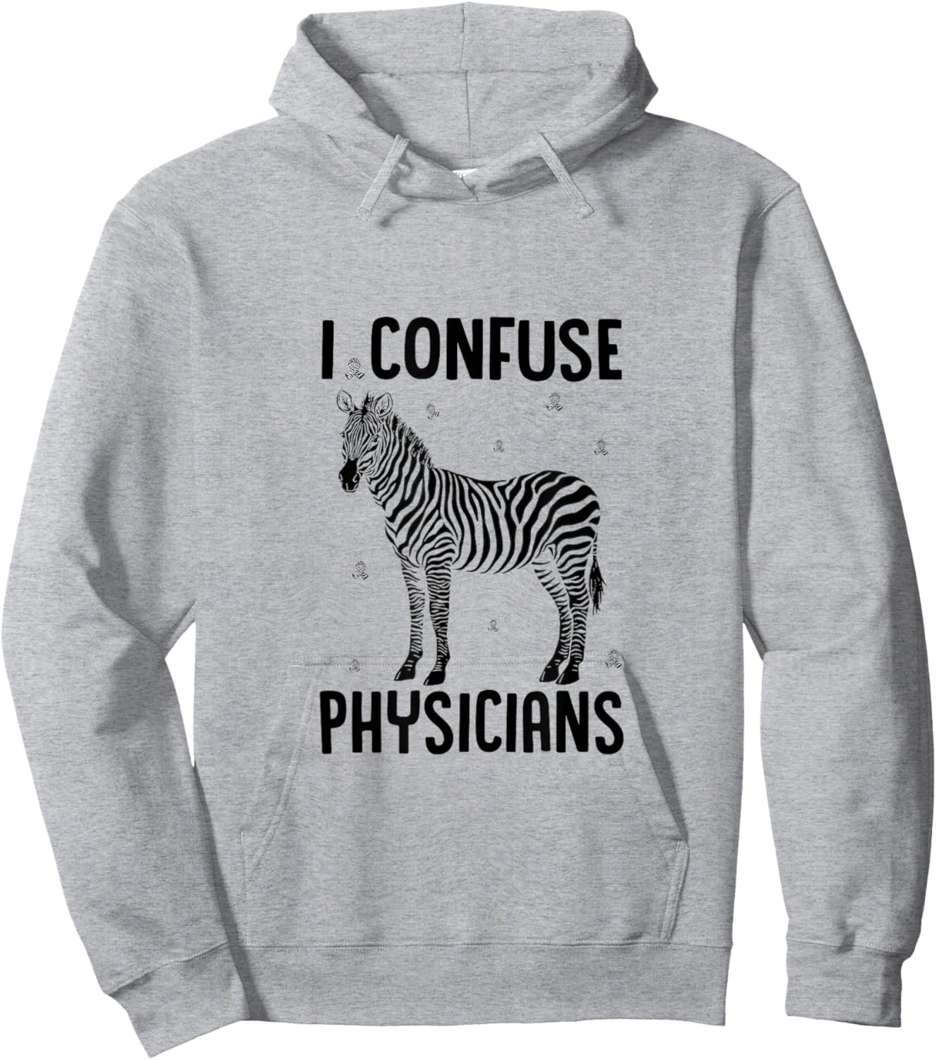 I Confuse Physicians Rare Disease Awareness Zebra Ribbon Hoodie - Hoodie | Ash