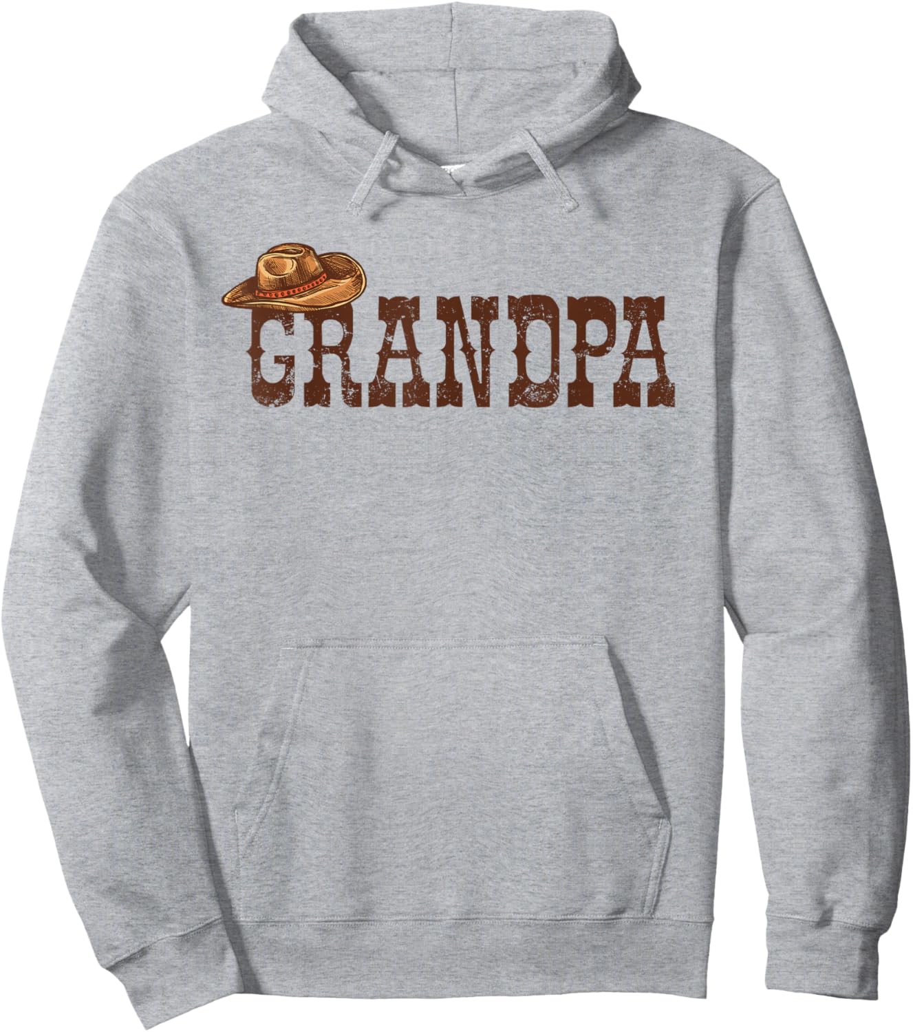Grandpa Western Family Matching Birthday Cowboy Cowgirl Hoodie - Hoodie | Ash