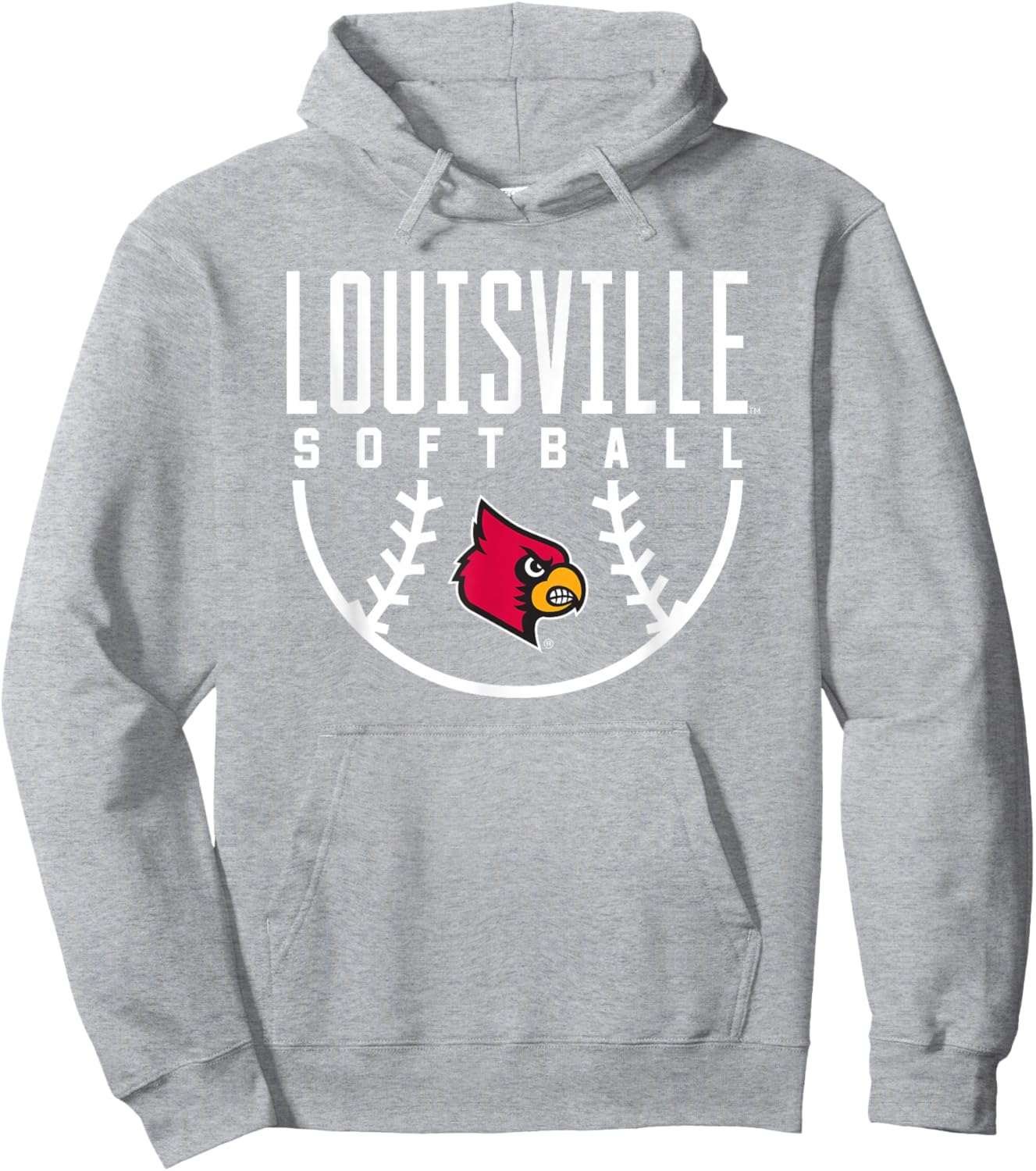 University of Louisville Cardinals Softball Arch Hoodie - Hoodie | Ash