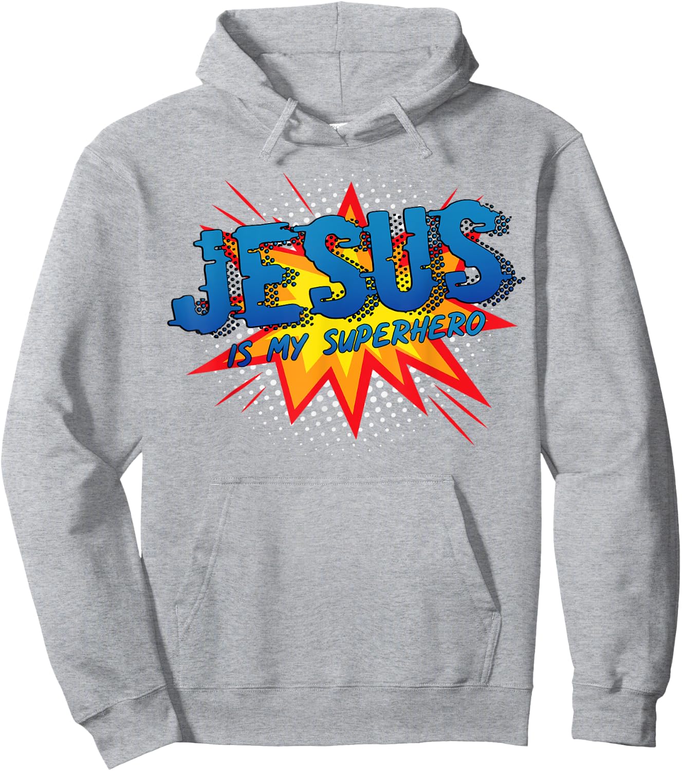 Jesus Is My Superhero Cute Powerful Christian Gift Comic Hoodie - Hoodie | Ash