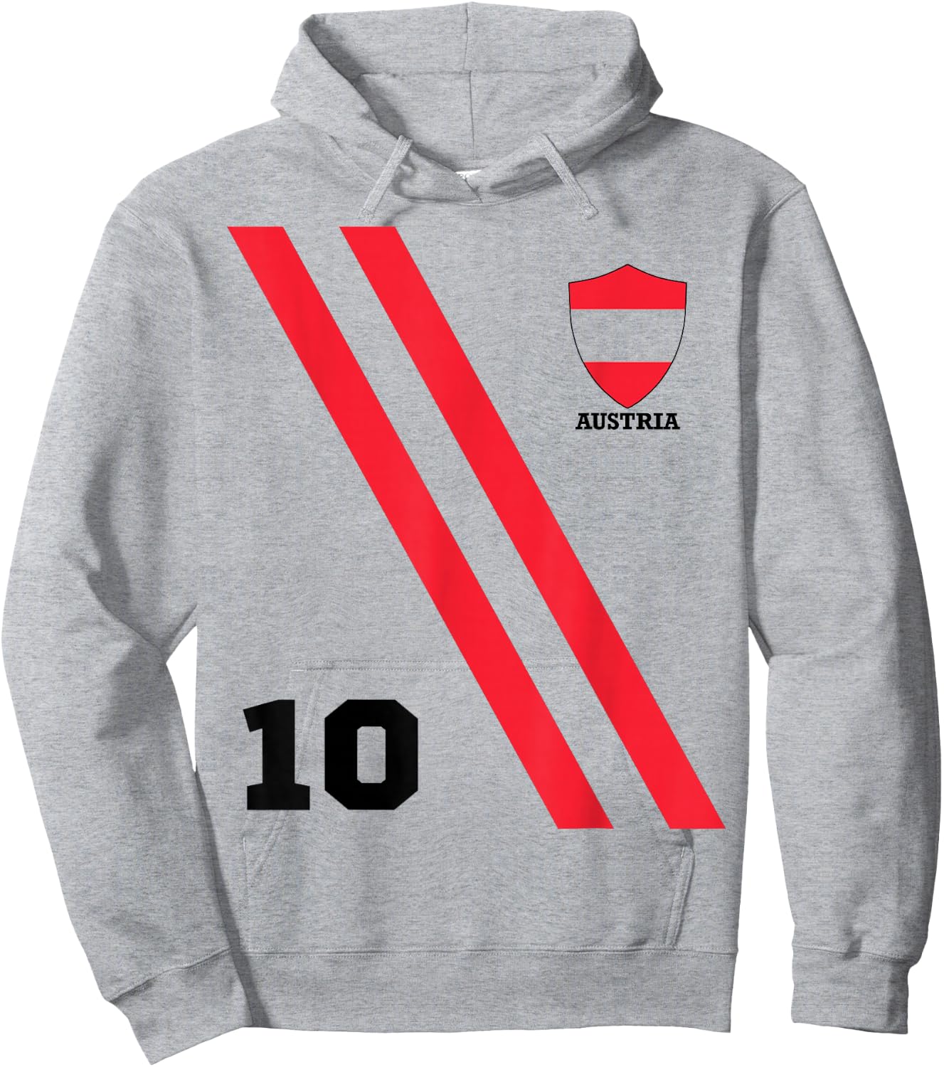 Austria Soccer Football 2020 European Tournament Fan Hoodie - Hoodie | Ash