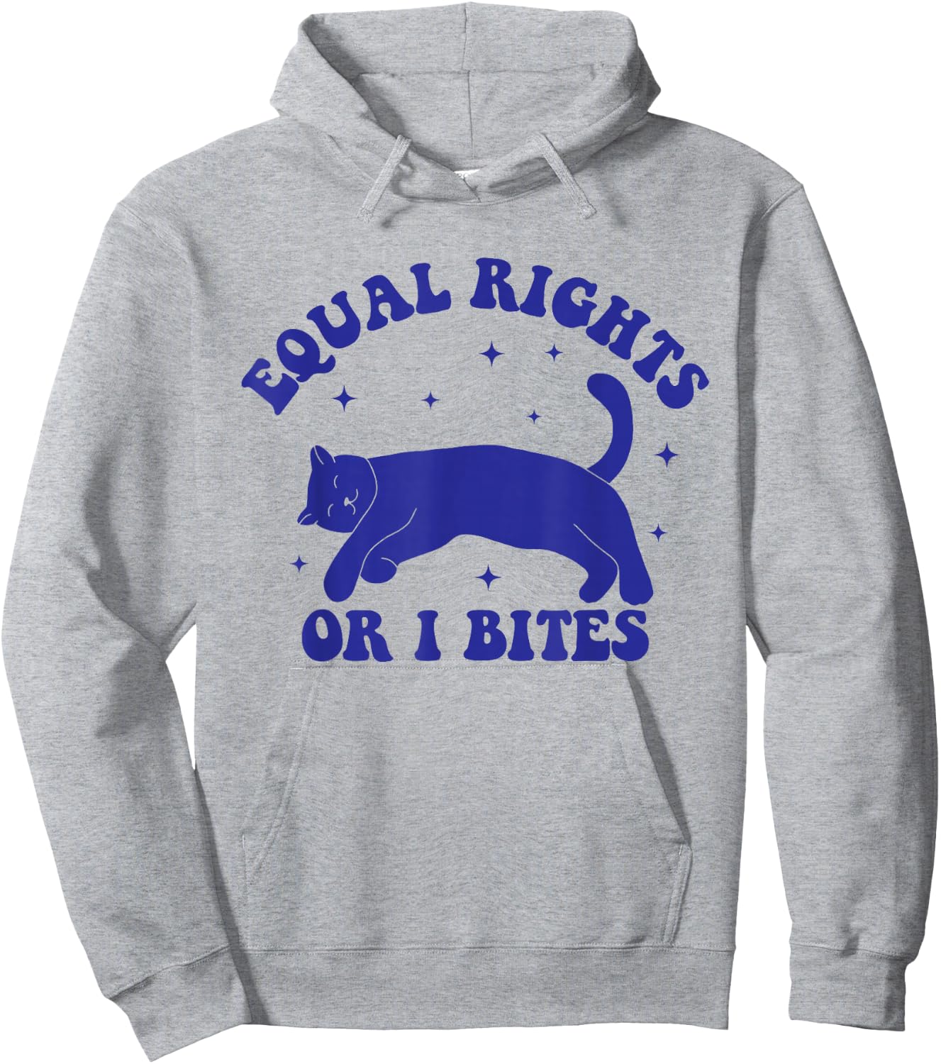 Funny Feminist Cat Equal Rights Or I Bites Cat Kitty Lover Hoodie - Hoodie | Ash