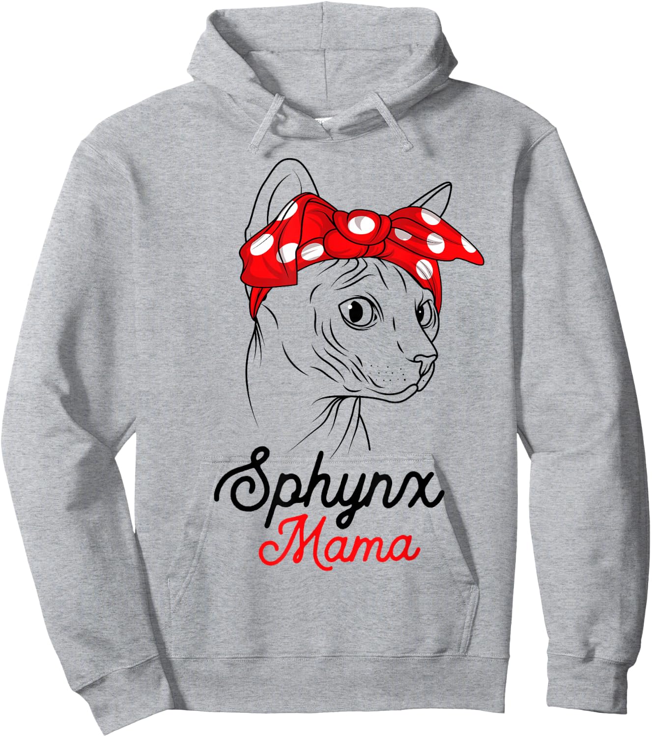 Sphynx Mama Cat Sphinx Hairless Funny Cat Owner Lovers Gift Hoodie - Hoodie | Ash