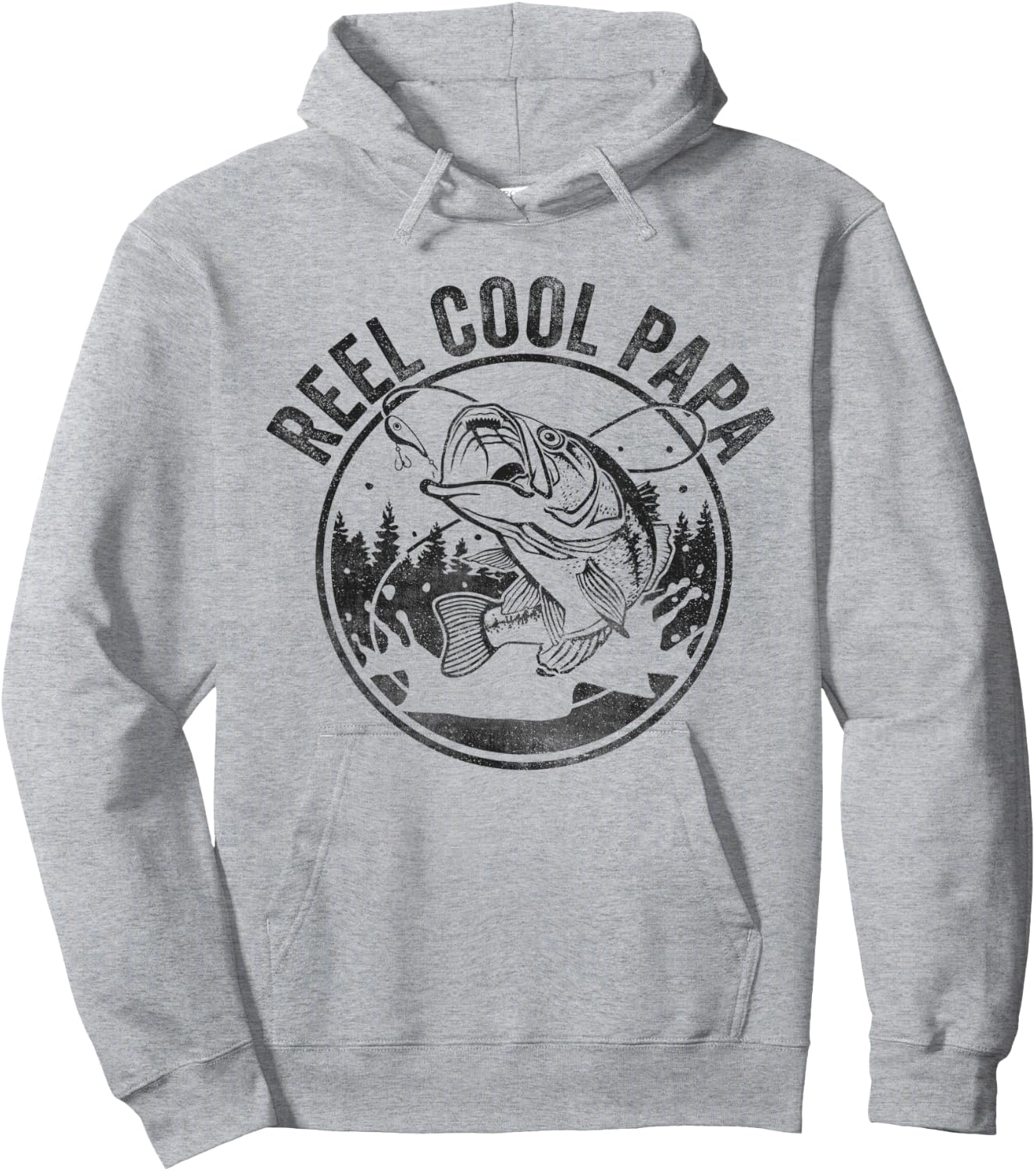 Reel Cool Papa Funny Fathers Day Hoodie - Hoodie | Ash
