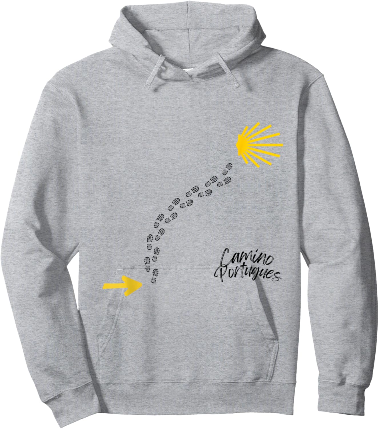 Traces of the Portuguese Way, Camino de Santiago Hoodie - Hoodie | Ash