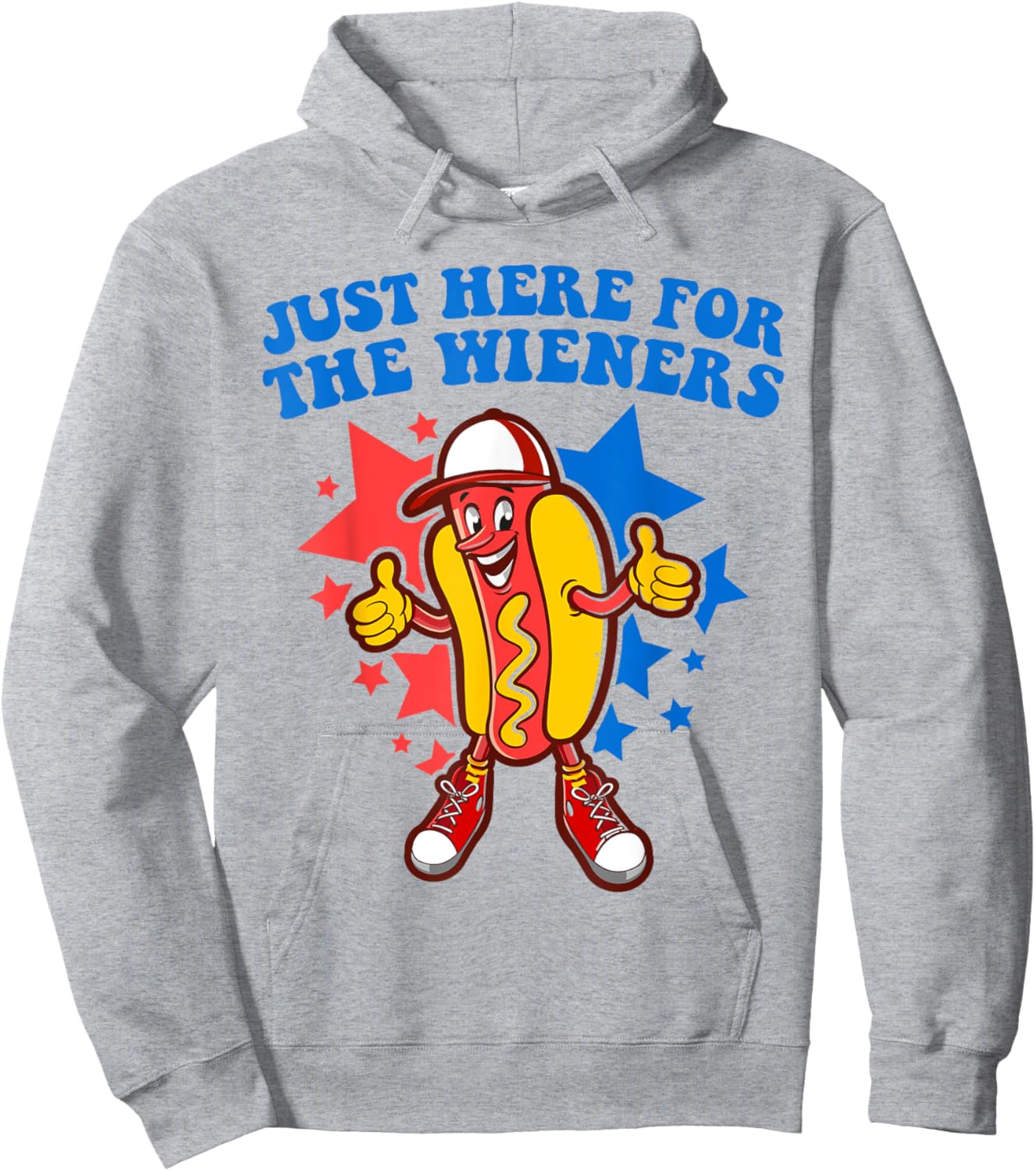 4th Of July Hot Dogs In Our I'm Just Here For The Wieners Hoodie - Hoodie | Ash