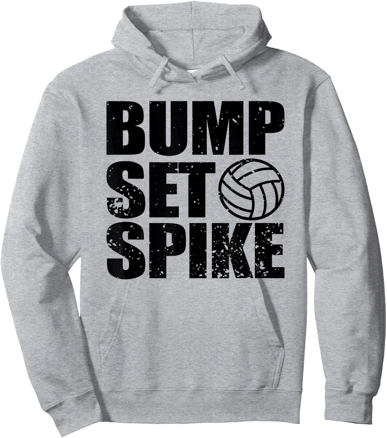 Funny Bump Set Spike Girls School Volleyball Hoodie - Hoodie | Ash