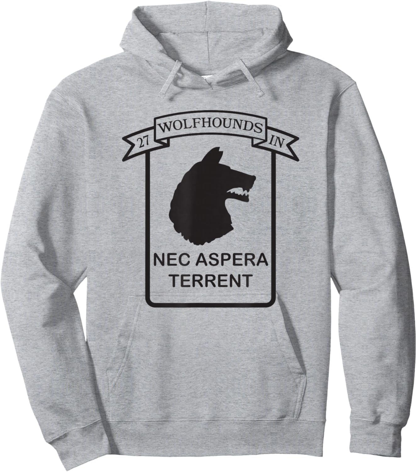 27th Infantry Regiment 25th Infantry Division Wolfhounds Hoodie - Hoodie | Ash