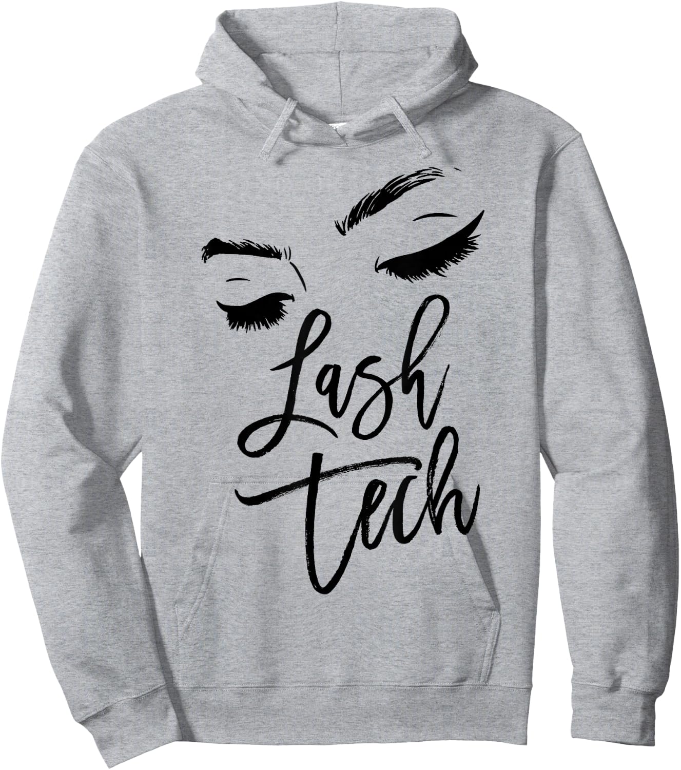 Lash Technician Gift - Cosmetologist Lash Tech women Eyelash Hoodie - Hoodie | Ash