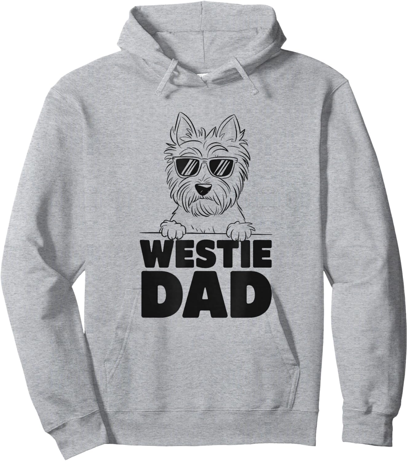 West Highland White Terrier Westie Dad Dog Design Hoodie - Hoodie | Ash