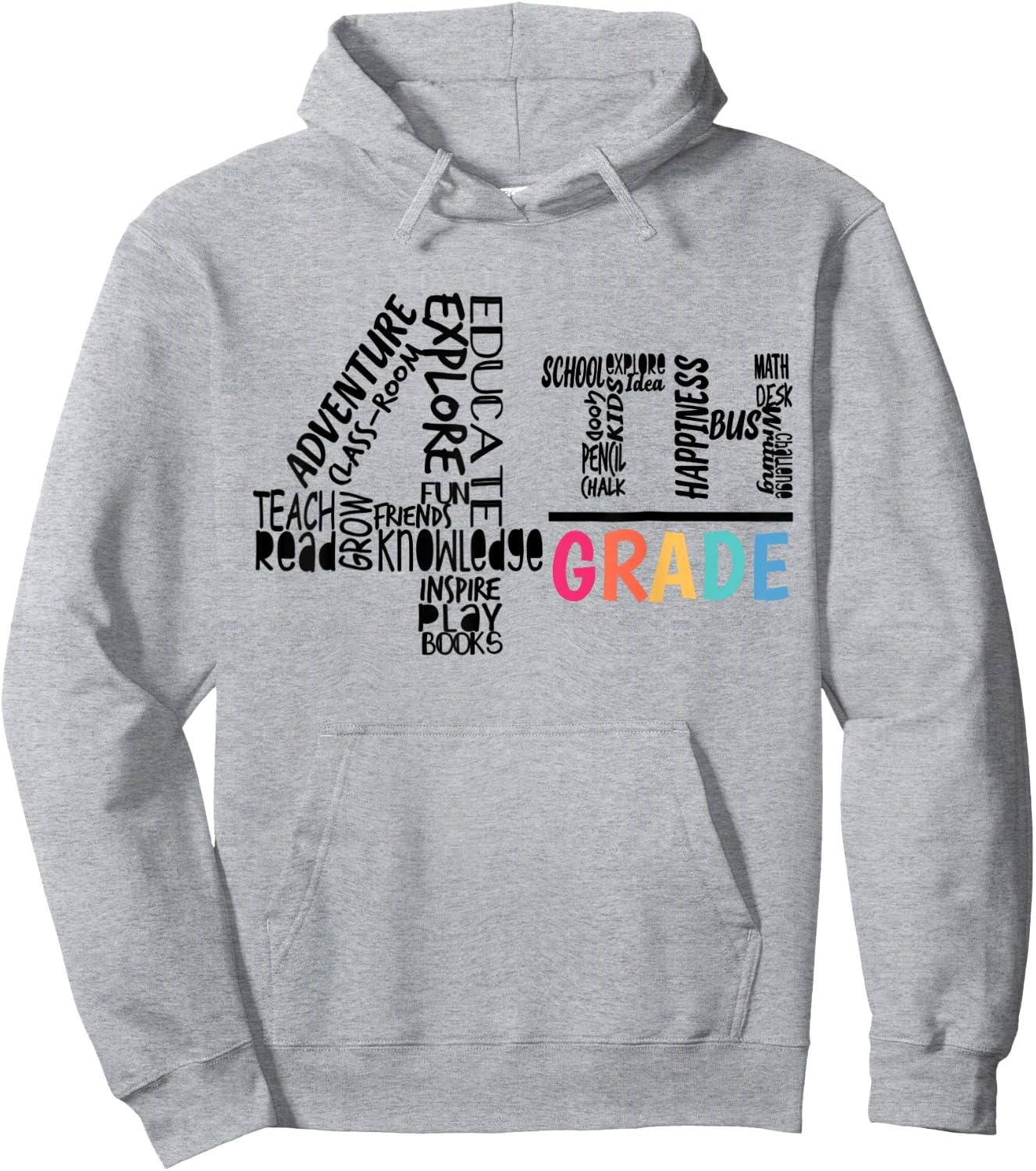 Funny 4th Grade Shirt Fourth Grade Back to School Gift Girl Hoodie - Hoodie | Ash