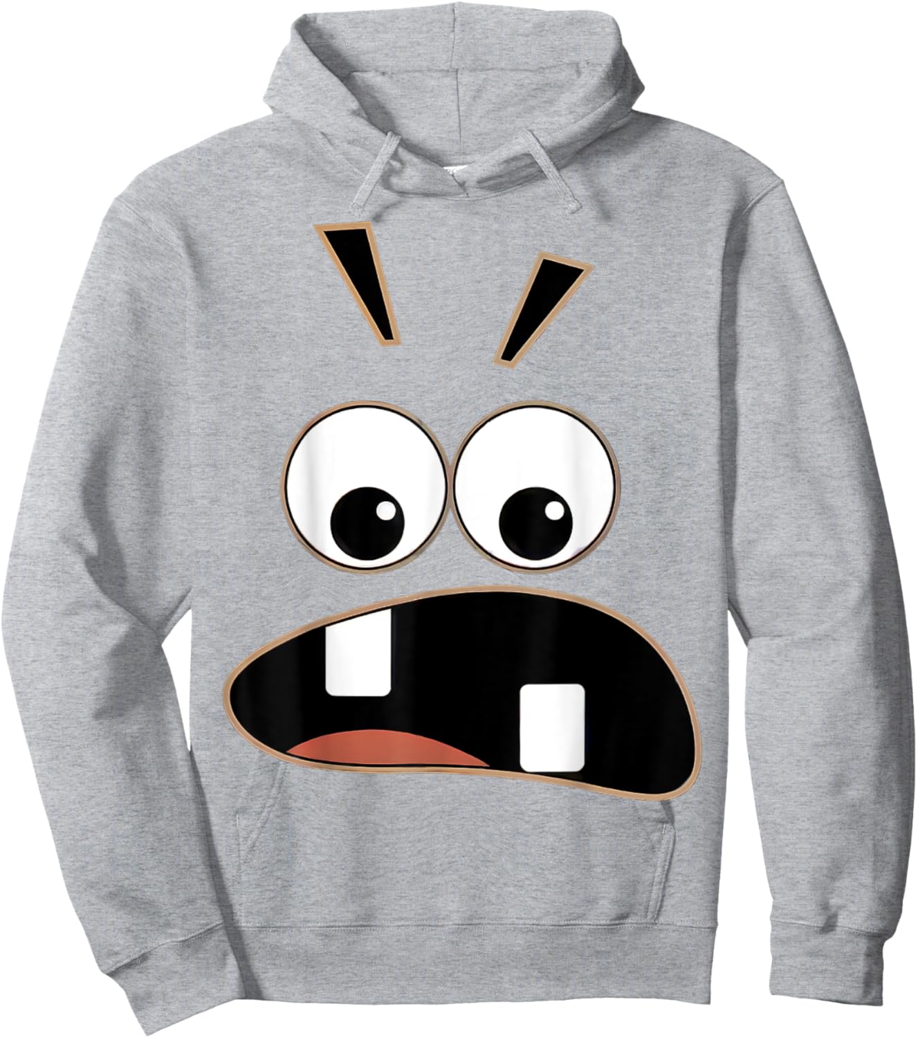 Funny Carrot Creepy Face Halloween costume Kids Men Women Hoodie - Hoodie | Ash