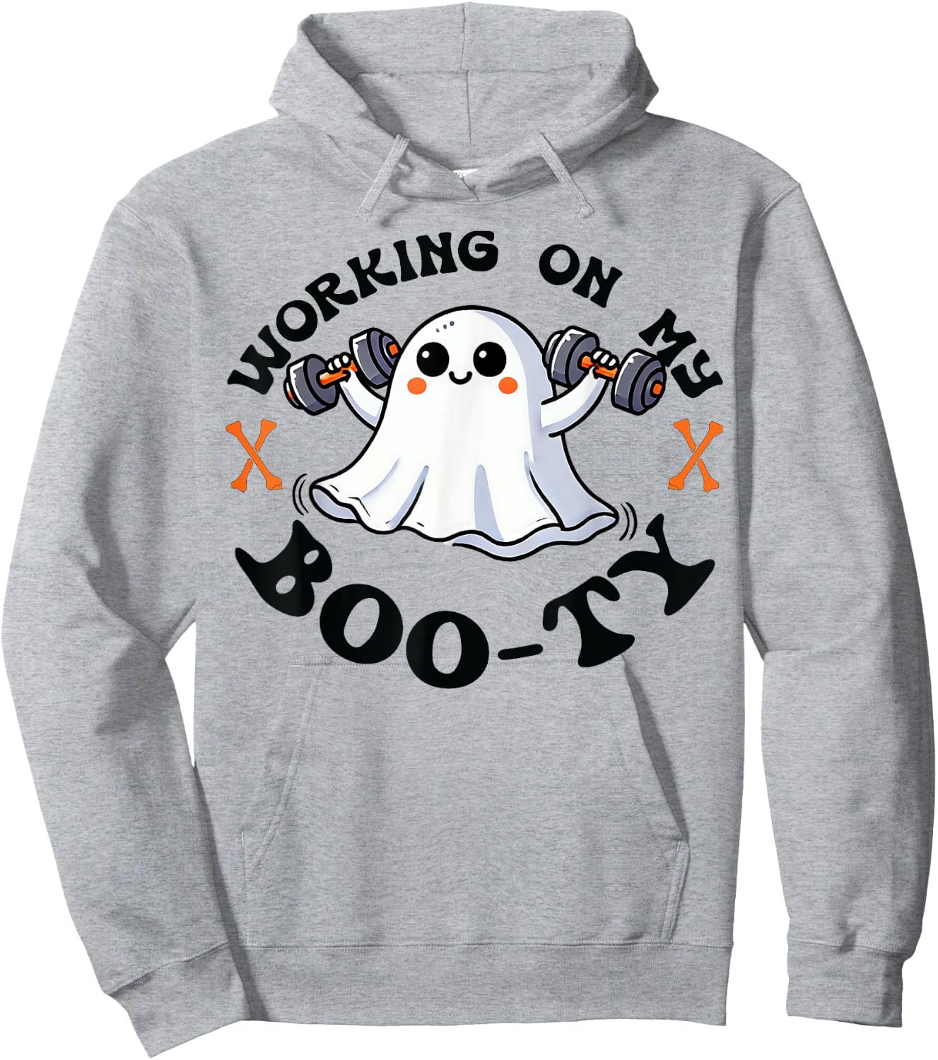Bodybuilding Workout Gym Working On My Boo-ty Bodybuilder Hoodie - Hoodie | Ash