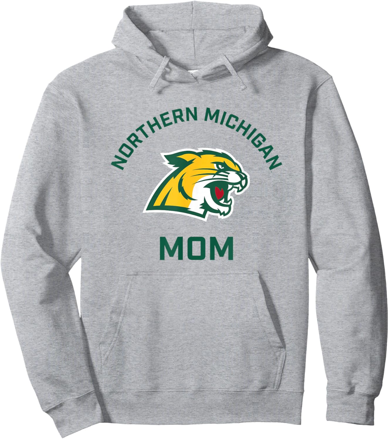 Northern Michigan University NMU Wildcats Arched Mom Hoodie - Hoodie | Ash
