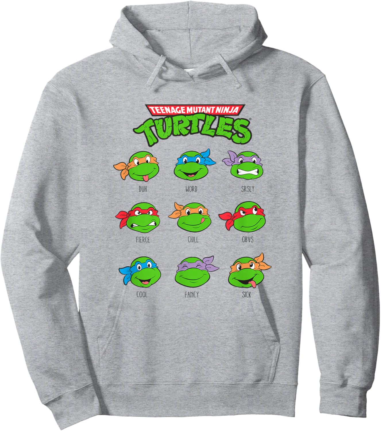 Teenage Mutant Ninja Turtles Different Emotions Many Faces Hoodie - Hoodie | Ash