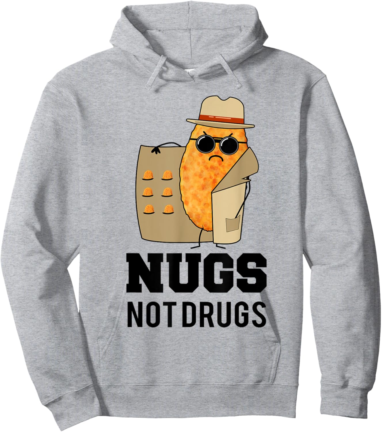 Nugs Not Drugs Shirt, Funny Nugget chicks joke women Hoodie - Hoodie | Ash