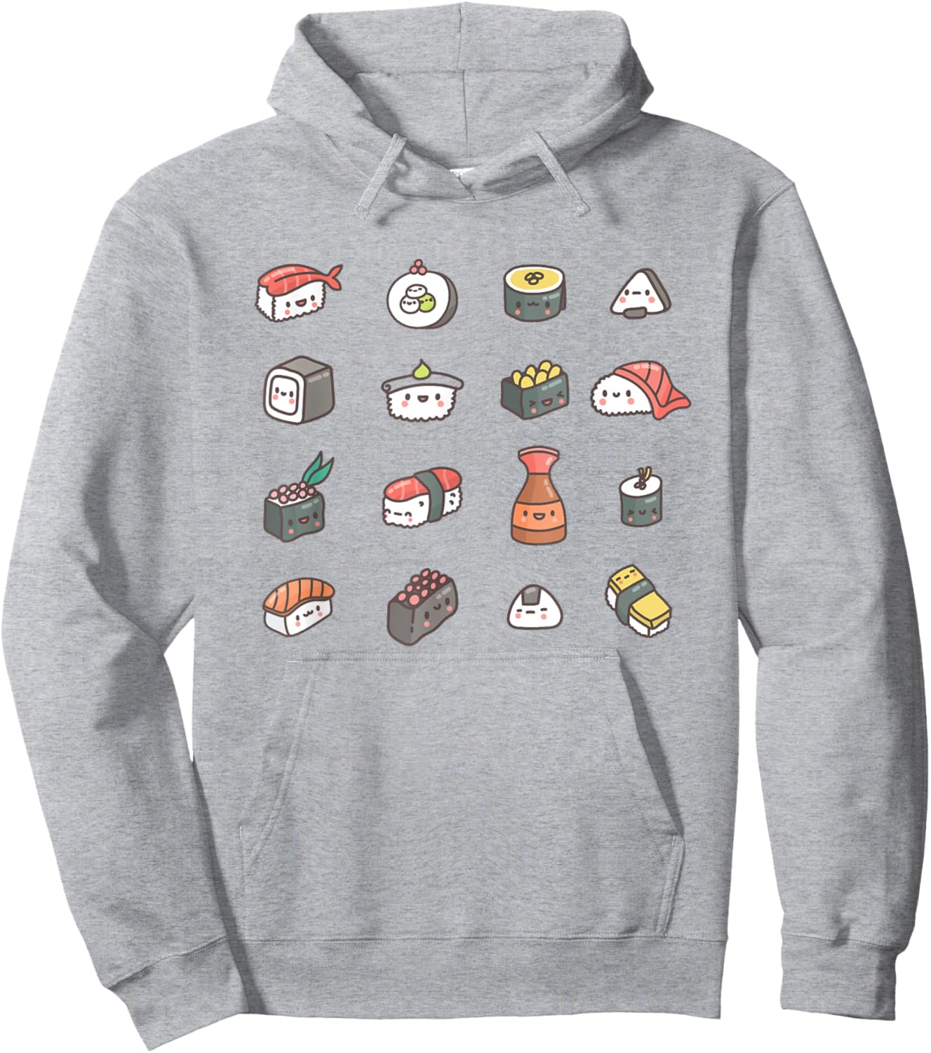 Kawaii Sushi Roll Anime Hoodie - Hoodie | Ash