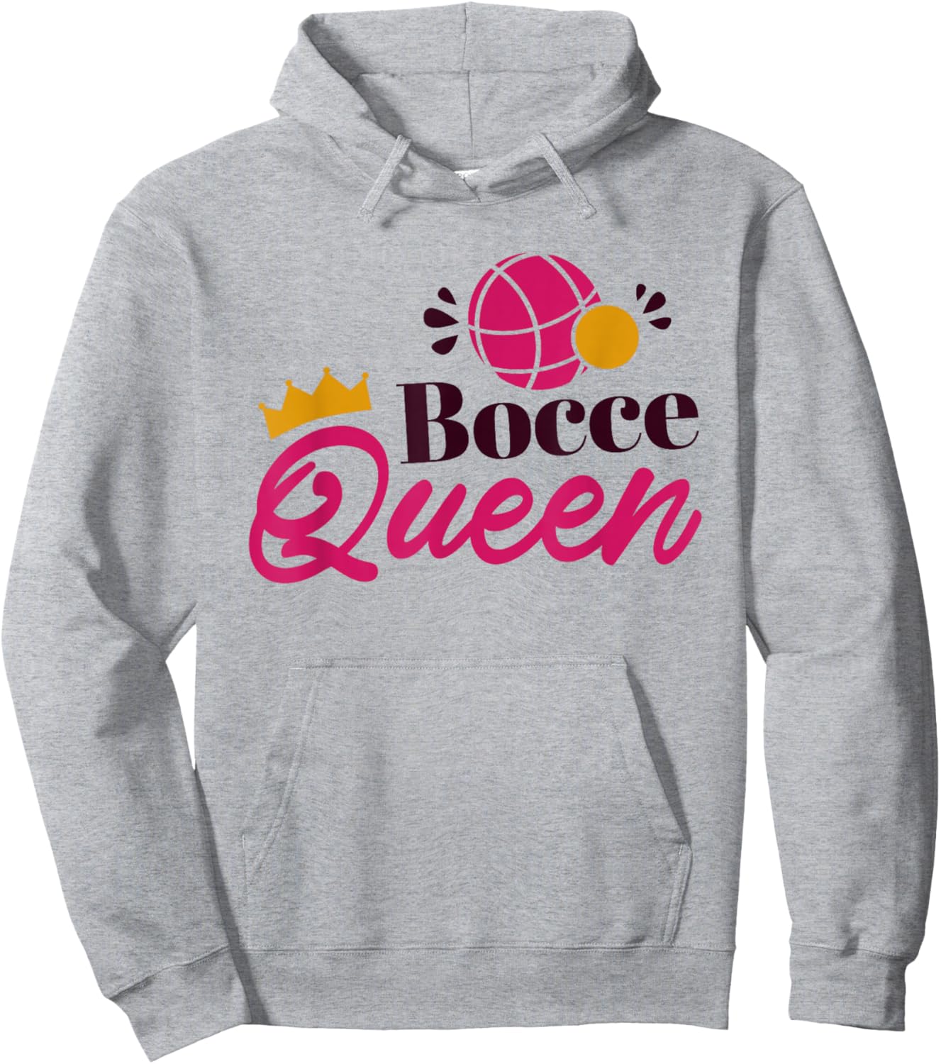 Women Bocce Ball Player, Italian Bocce Queen Hoodie - Hoodie | Ash
