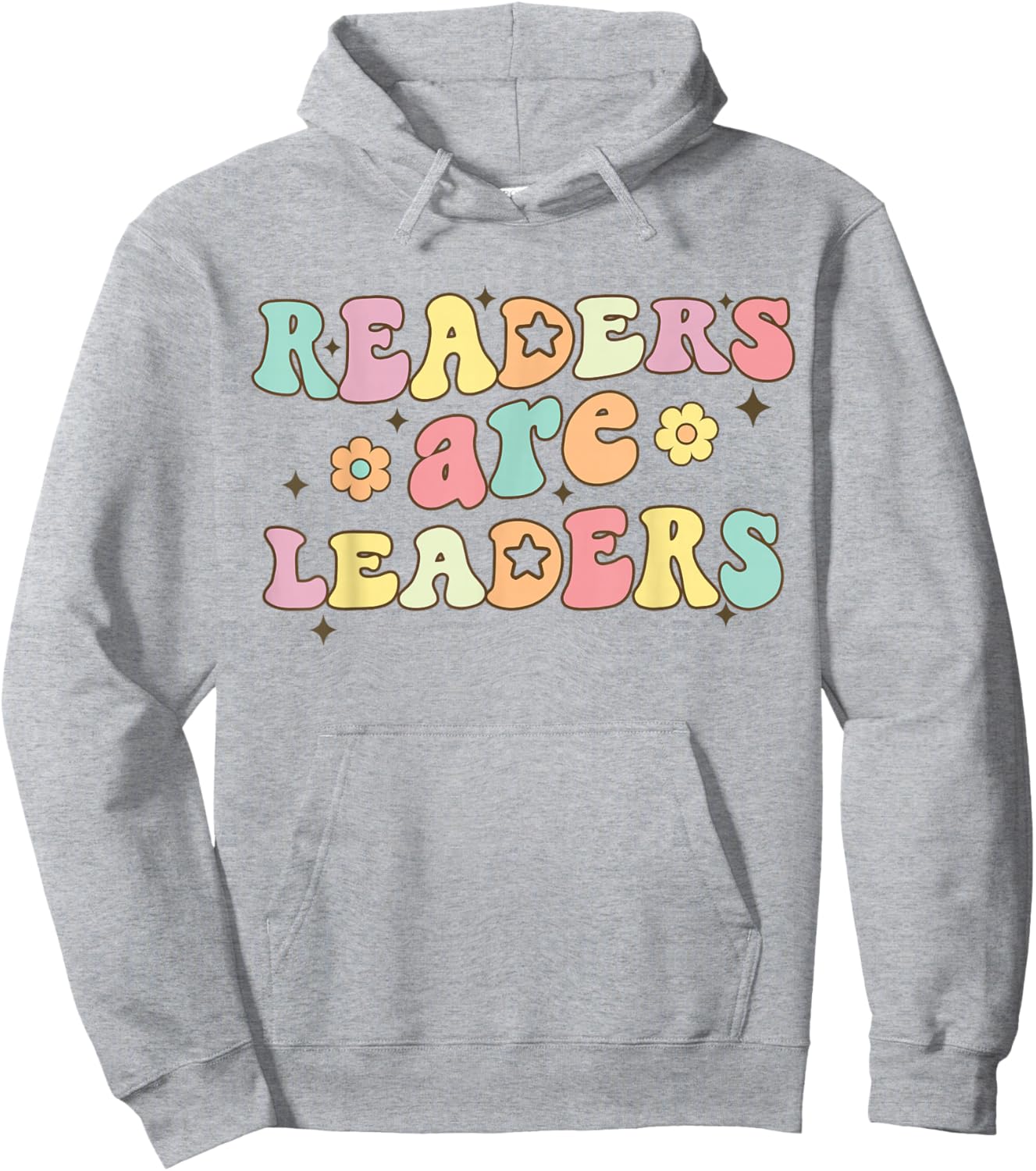 Readers Are Leaders Book Lover Retro Groovy Back To School Hoodie - Hoodie | Ash