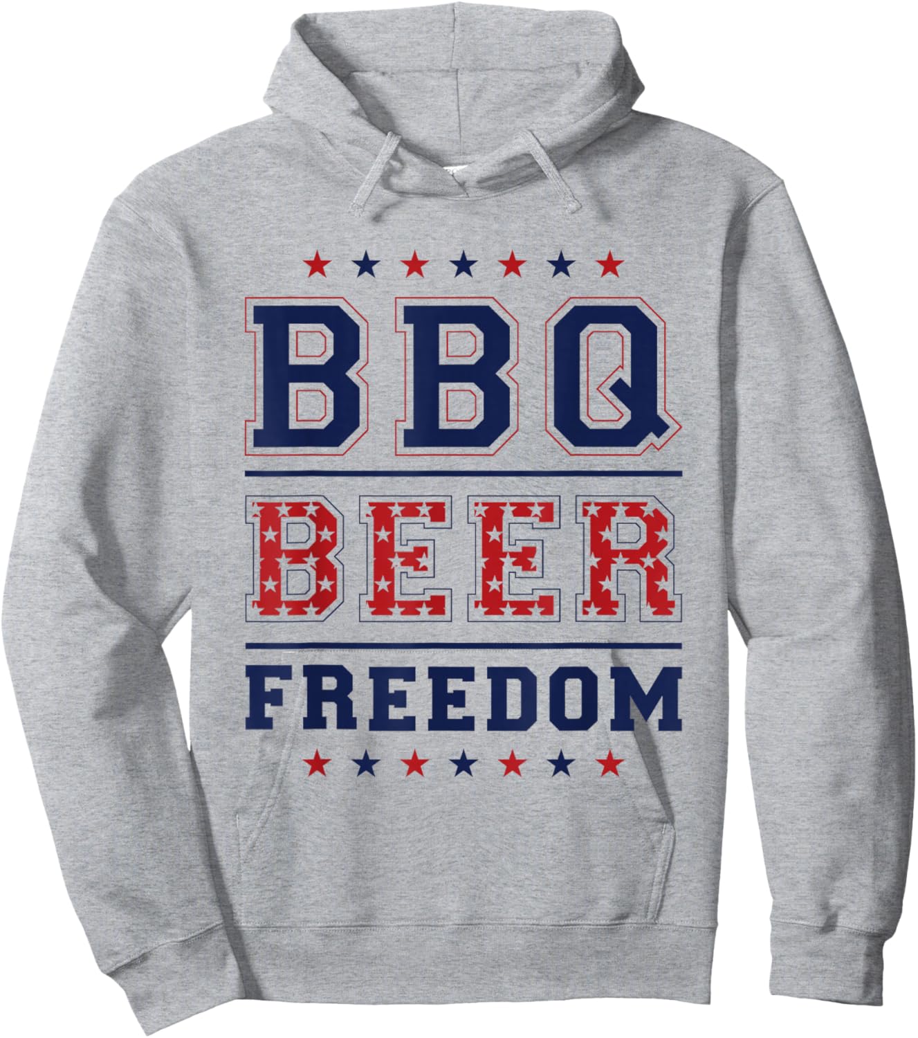 BBQ Beer Freedom Hoodie - Hoodie | Ash
