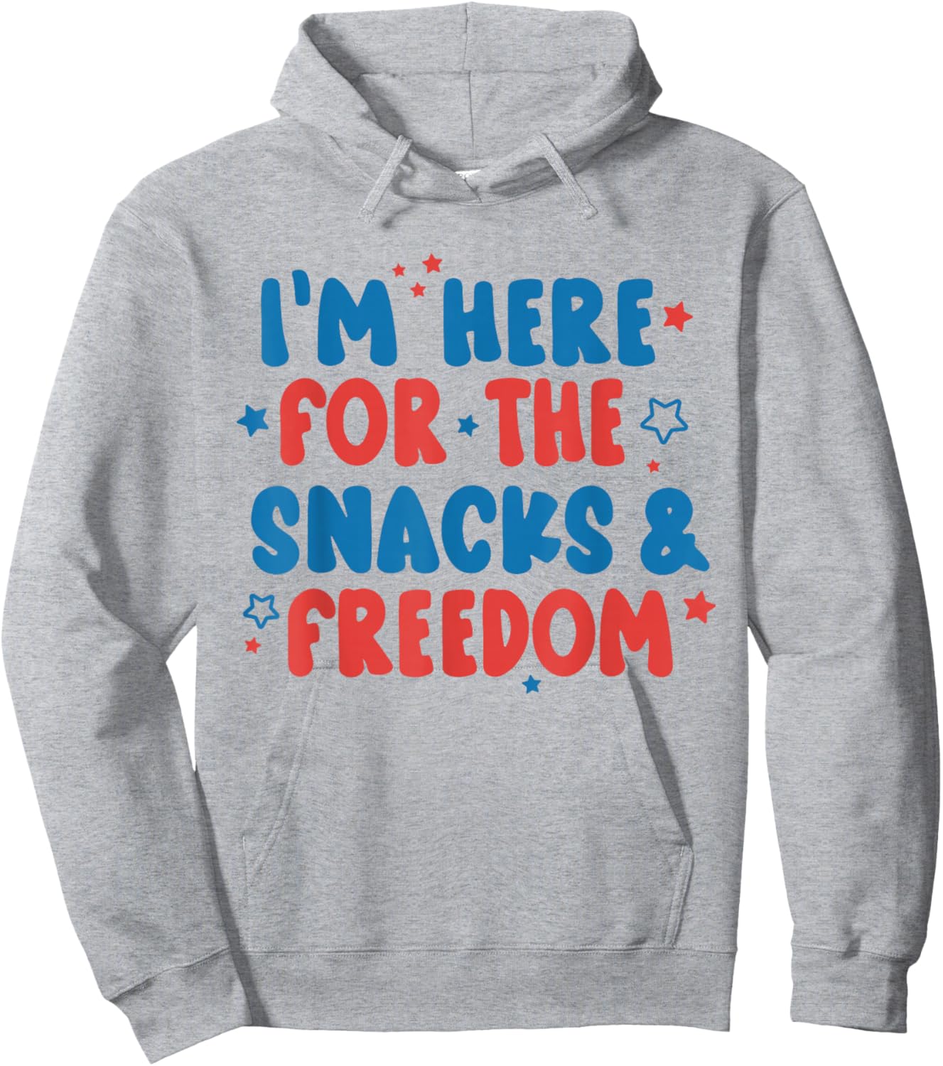 I'm Here For The Snacks And Freedom 4th Of July Boys Girls Hoodie - Hoodie | Ash