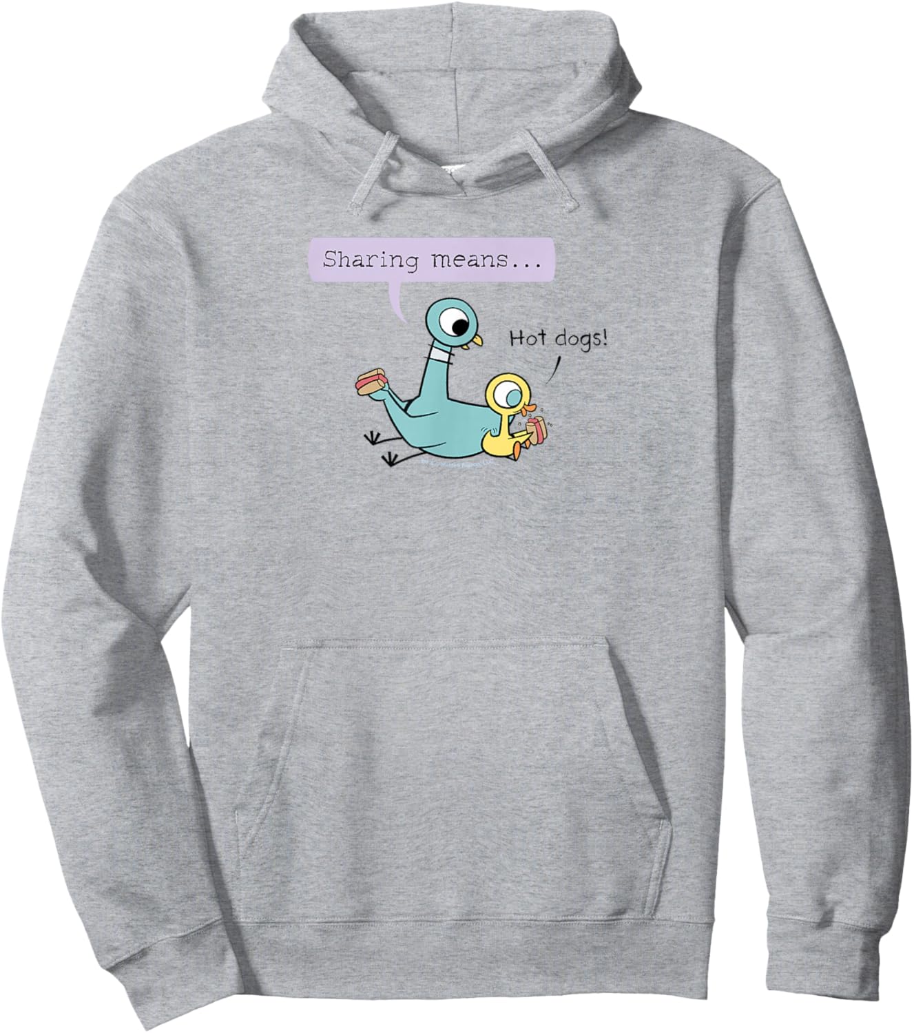 The Pigeon Sharing Means Hoodie - Hoodie | Ash