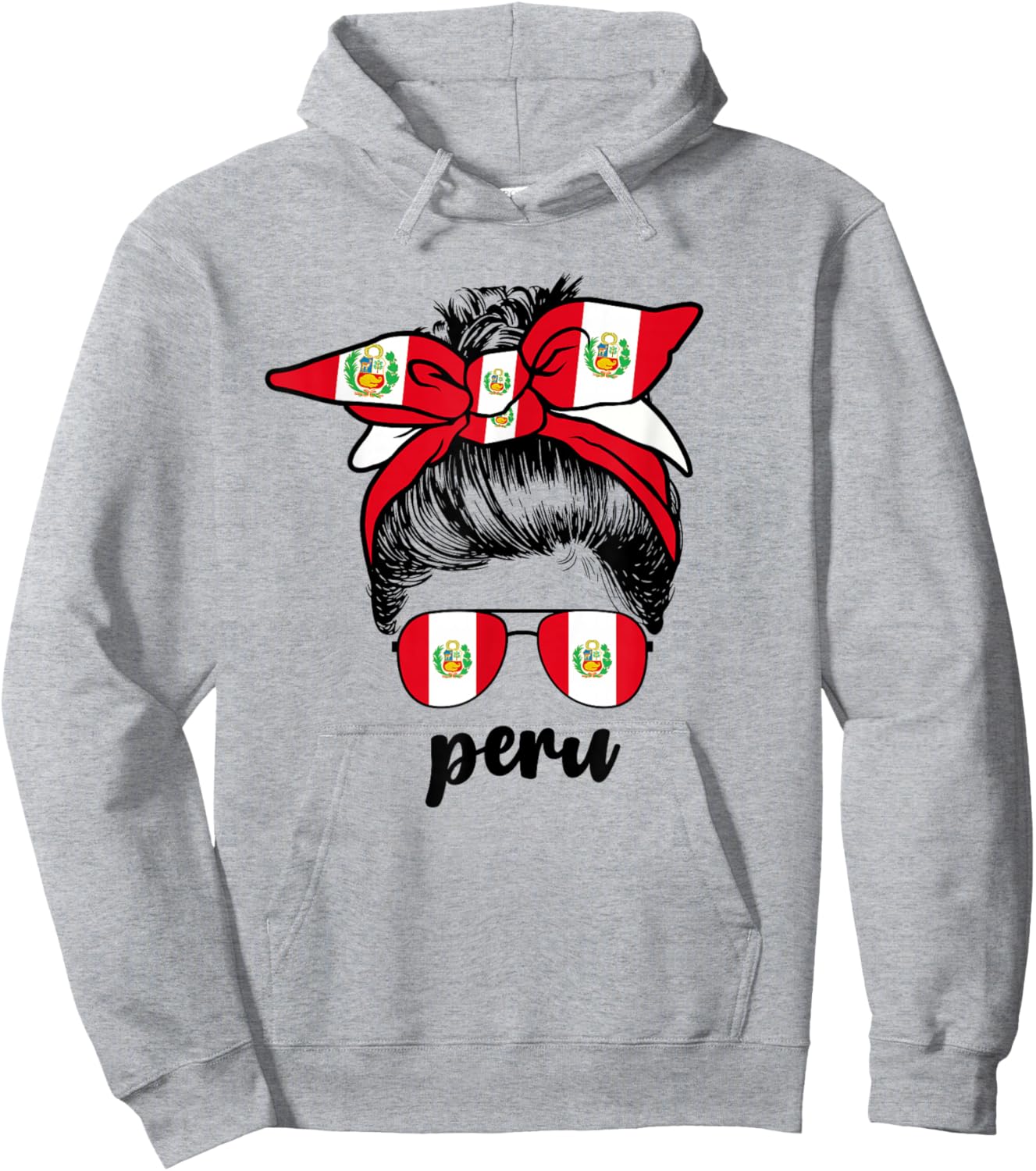 Peruvian Girl Girls Peru Flag Peruana Hispanic Hoodie - Hoodie | Ash