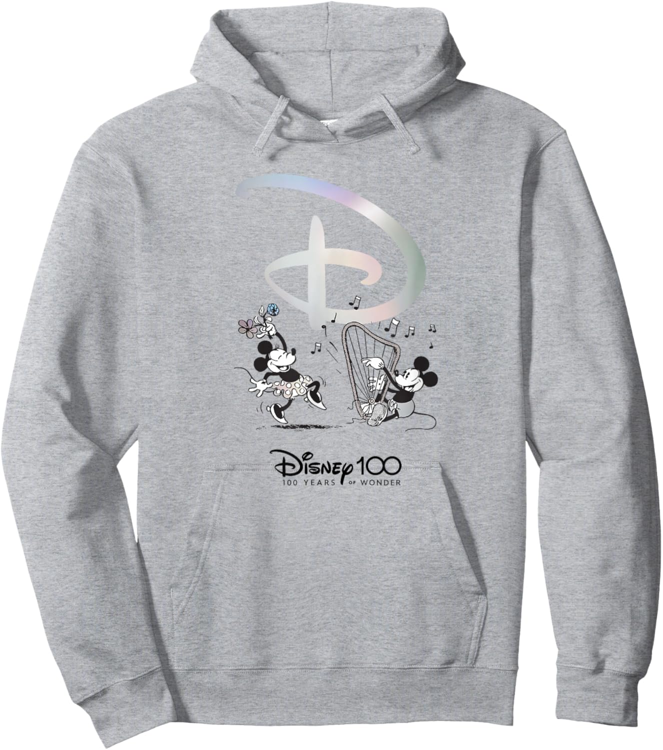 Disney 100 Anniversary Mickey and Minnie Dance Celebration Small Hoodie - Hoodie | Ash