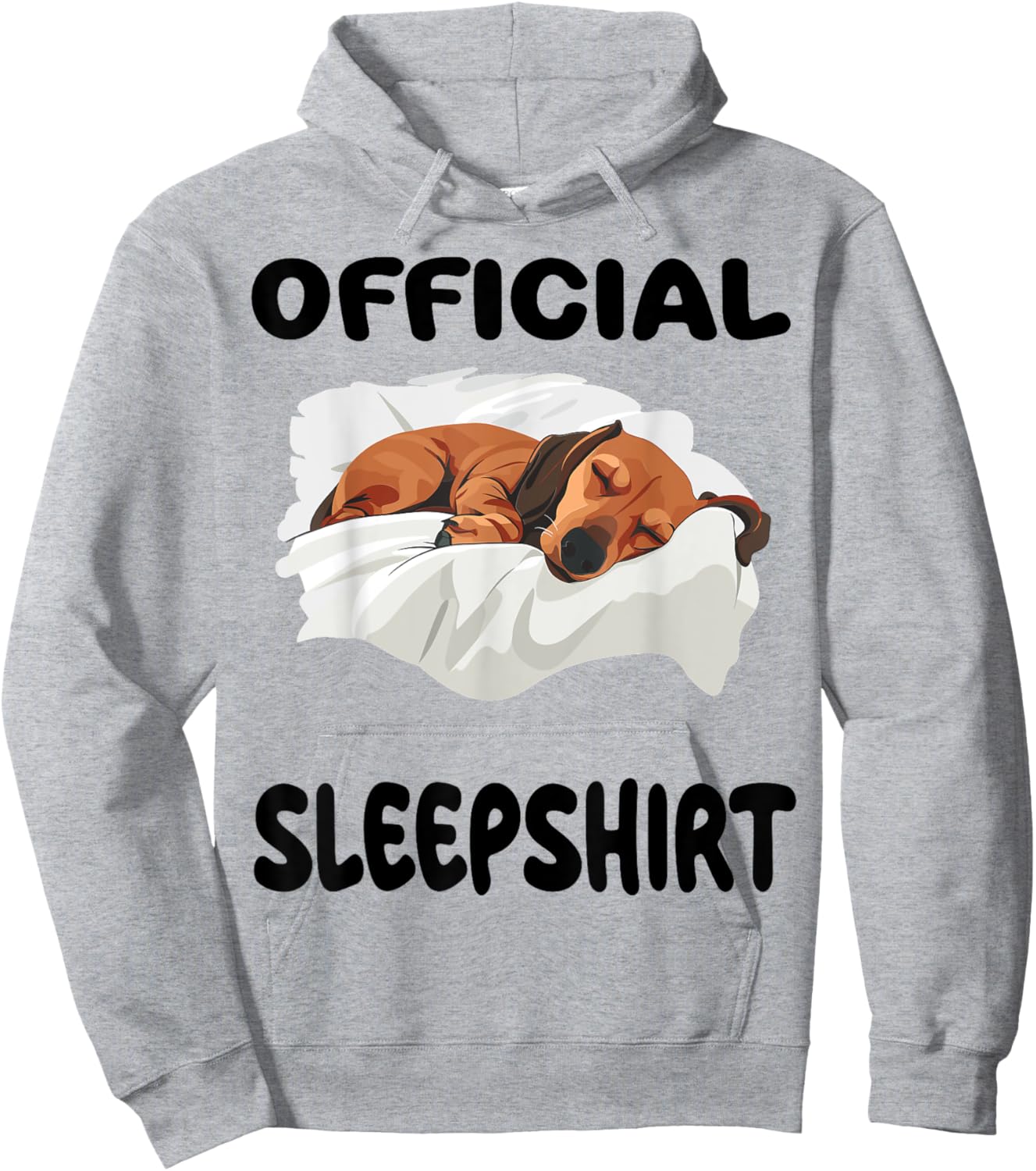 Dachshund Doxie Dog Official Sleepshirt Pajamas Nightgown Hoodie - Hoodie | Ash