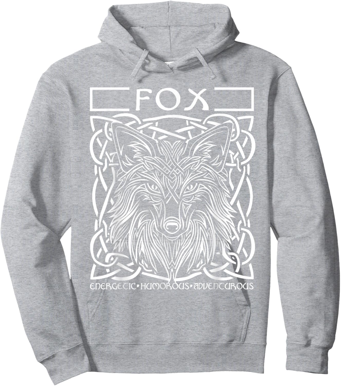 St Patricks Day Celtic Knot Zodiac Fox March 18 - April 14 Hoodie - Hoodie | Ash
