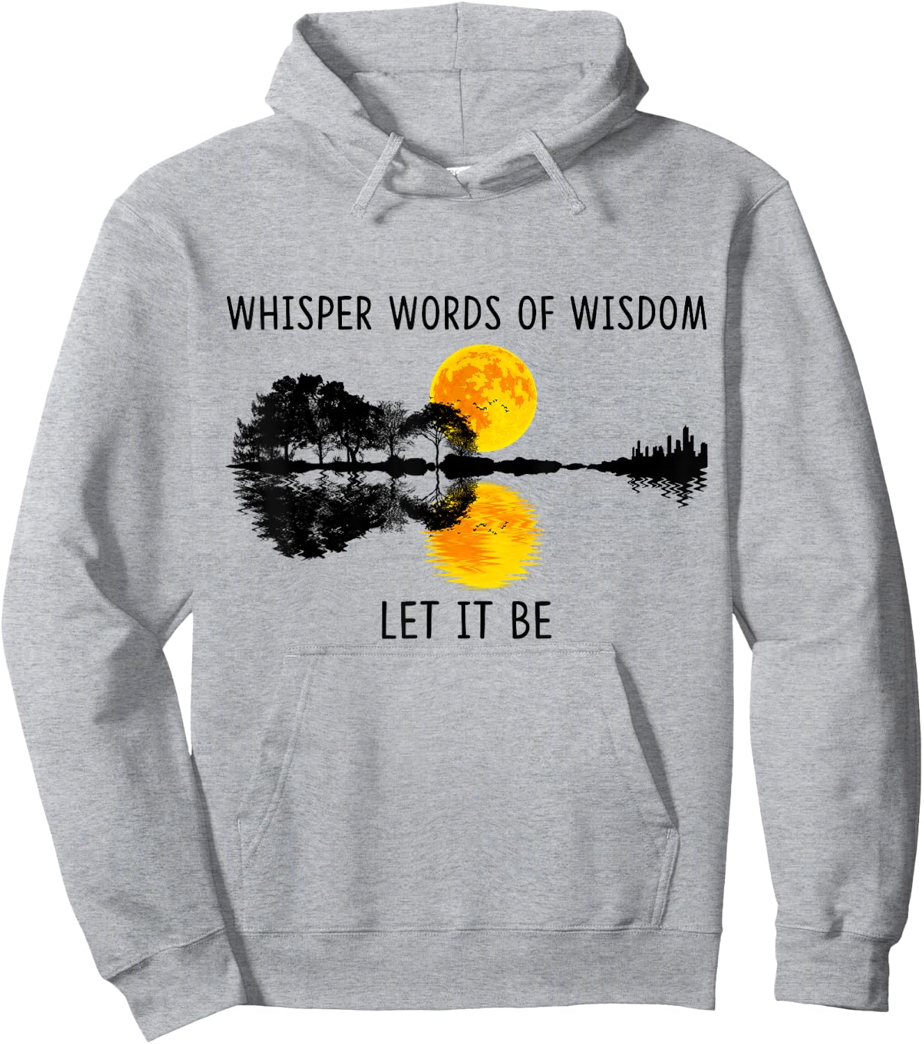 Whisper Words Of Wisdom Let-It Be Guitar Lake Shadow Hoodie - Hoodie | Ash