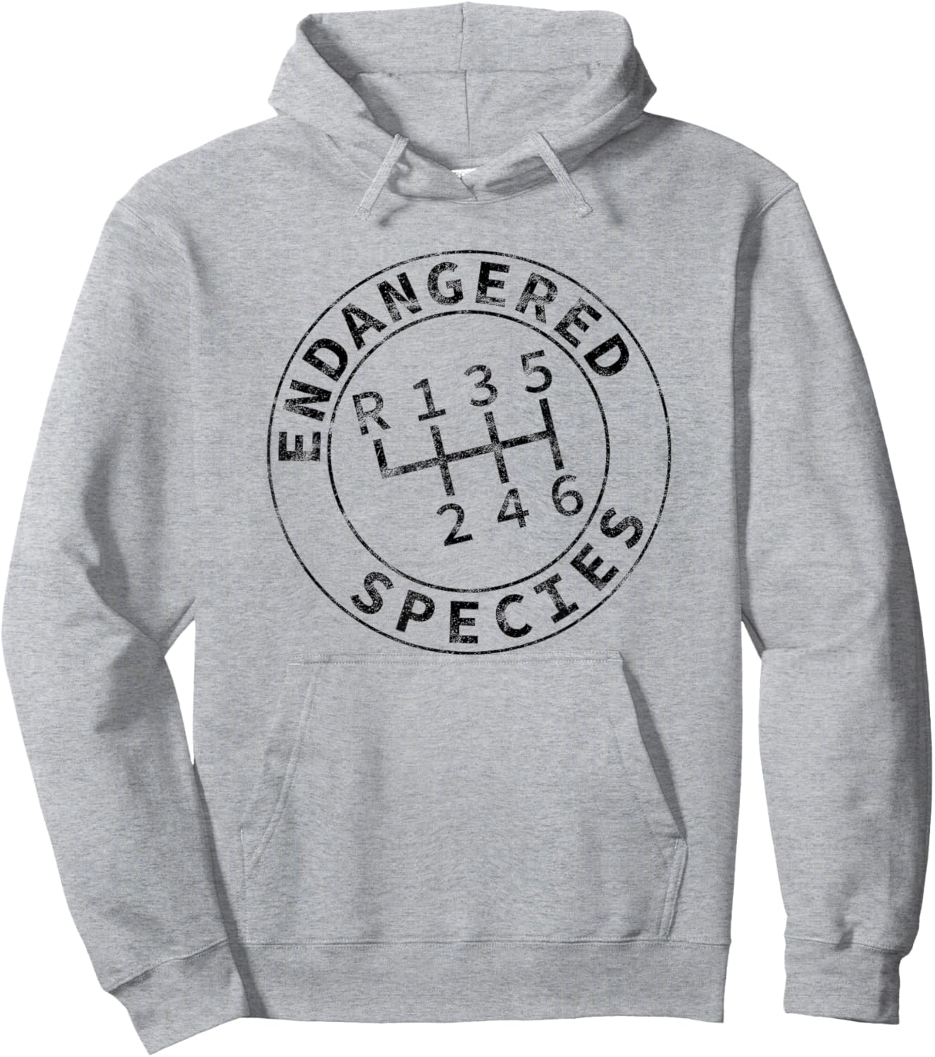 Endangered Species Stick Shift Manual Transmission Drivers Hoodie - Hoodie | Ash