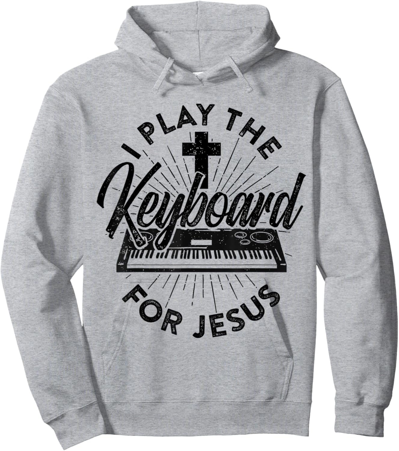 I Play The Keyboard For Jesus Keybord Player Music Worship Hoodie - Hoodie | Ash