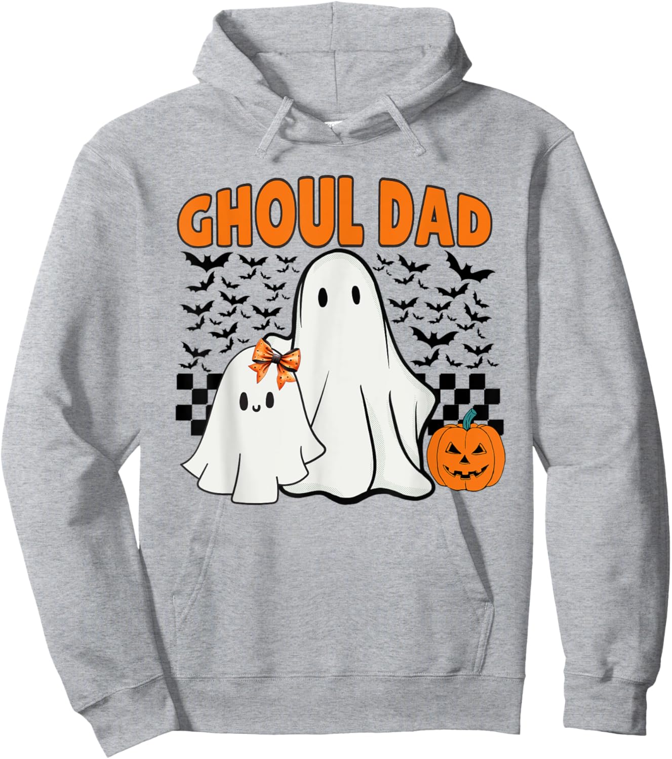 Ghoul Dad Halloween Ghost Spooky Season Retro Daddy Hoodie - Hoodie | Ash