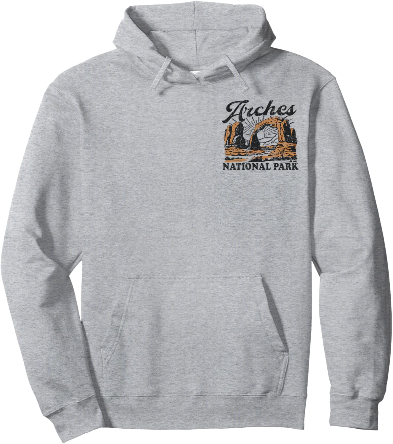 Arches National Park Front and Back Hoodie - Hoodie | Ash