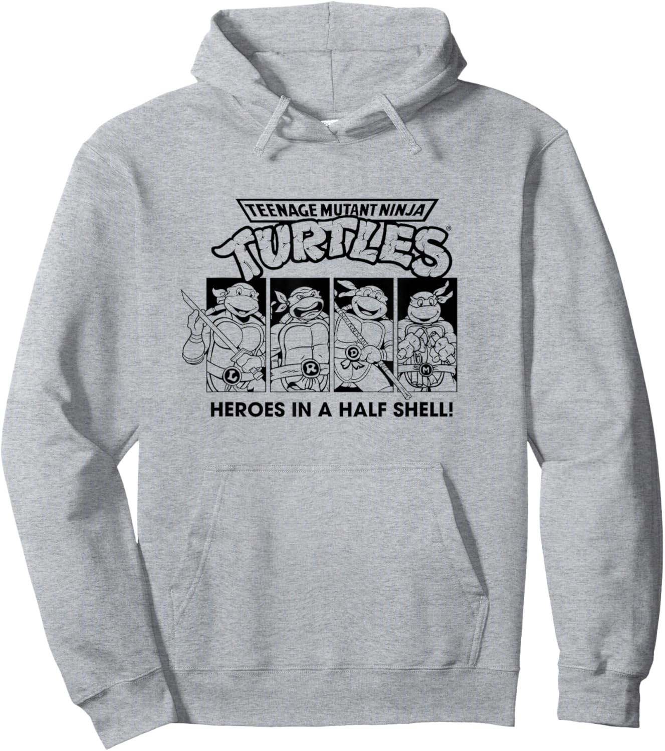 Teenage Mutant Ninja Turtles Heroes In A Half Shell Vintage Hoodie - Hoodie | Ash