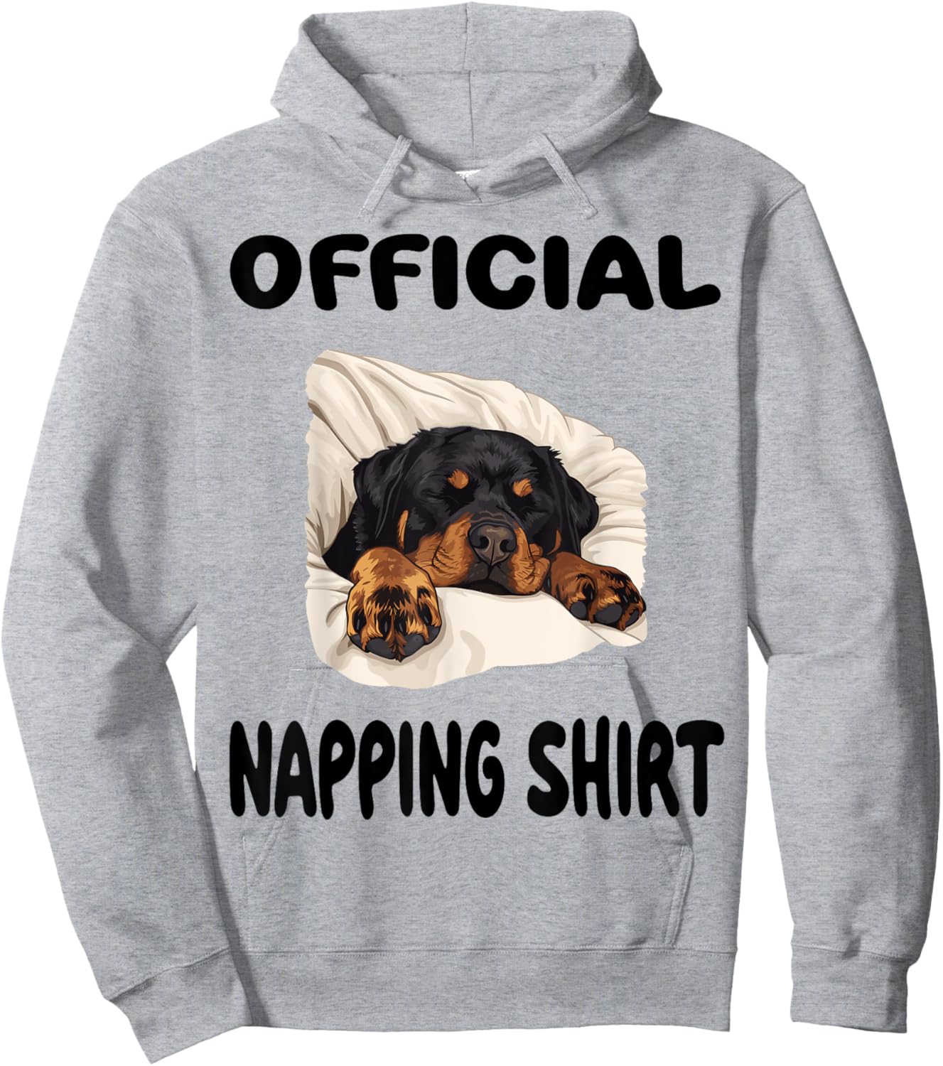 Rottweiler Rottie Dog Pajamas Nightgown Official Napping Hoodie - Hoodie | Ash