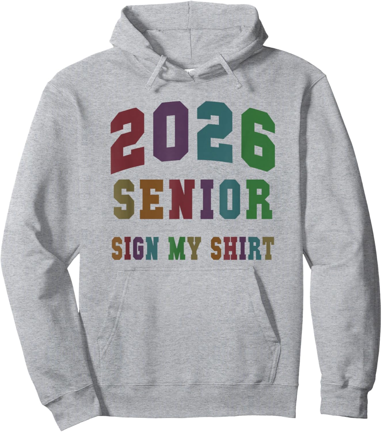 Officially Class of 2026 Senior Sign My Shirt Rule Rocks Hoodie - Hoodie | Ash