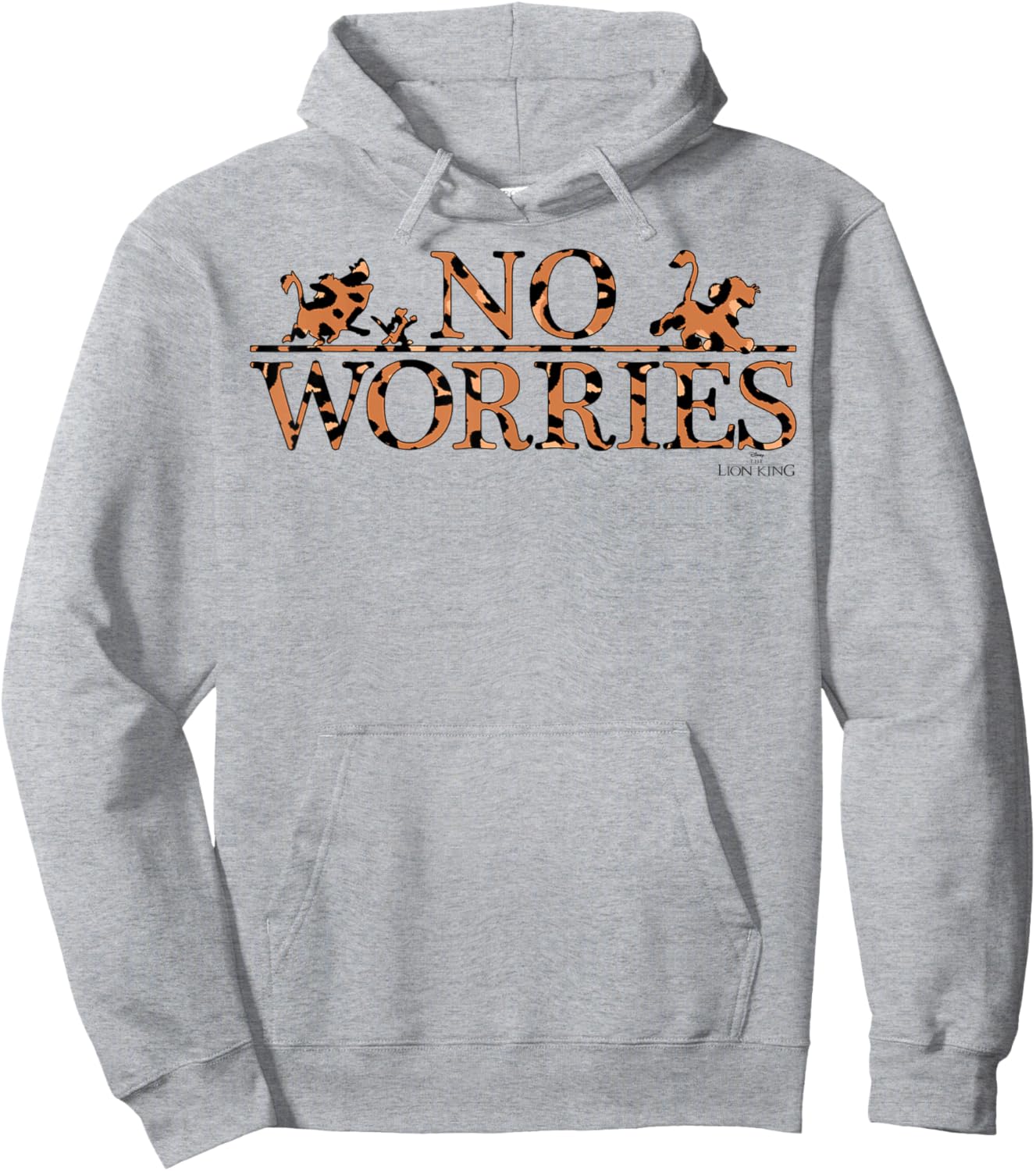 Disney The Lion King No Worries Leopard Fill Hoodie - Hoodie | Ash