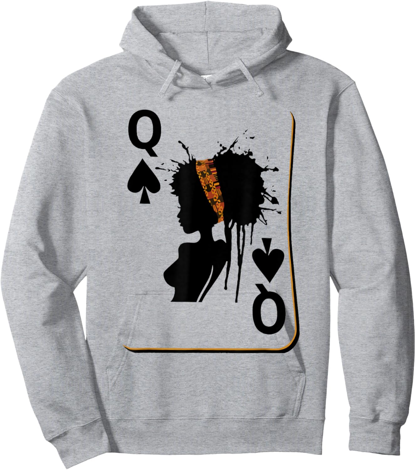 Queen Melanin Black Women African Card Q Black History Month Hoodie - Hoodie | Ash