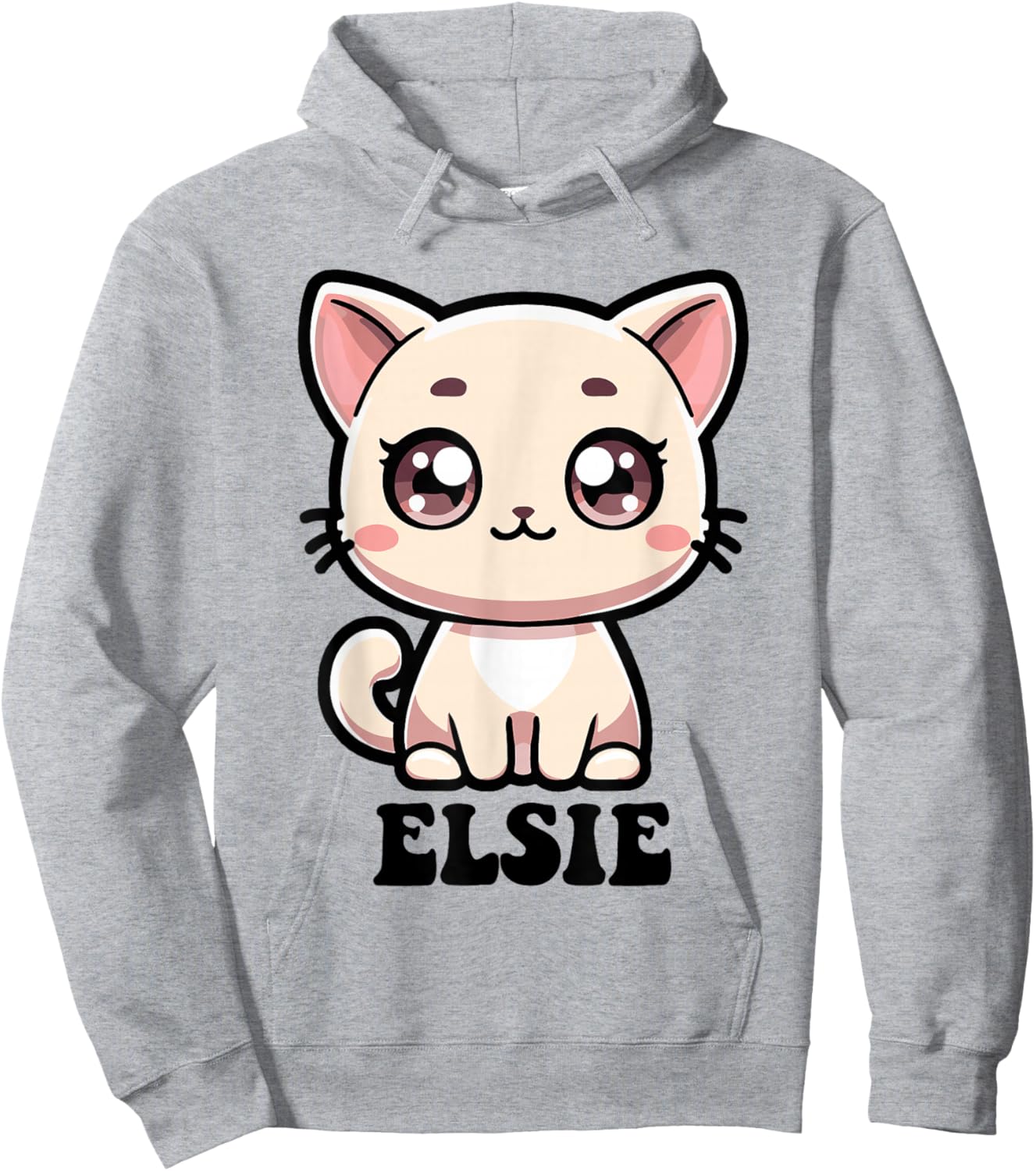 Elsie Cute Kitty Cat Design for Girls Name Elsie Hoodie - Hoodie | Ash
