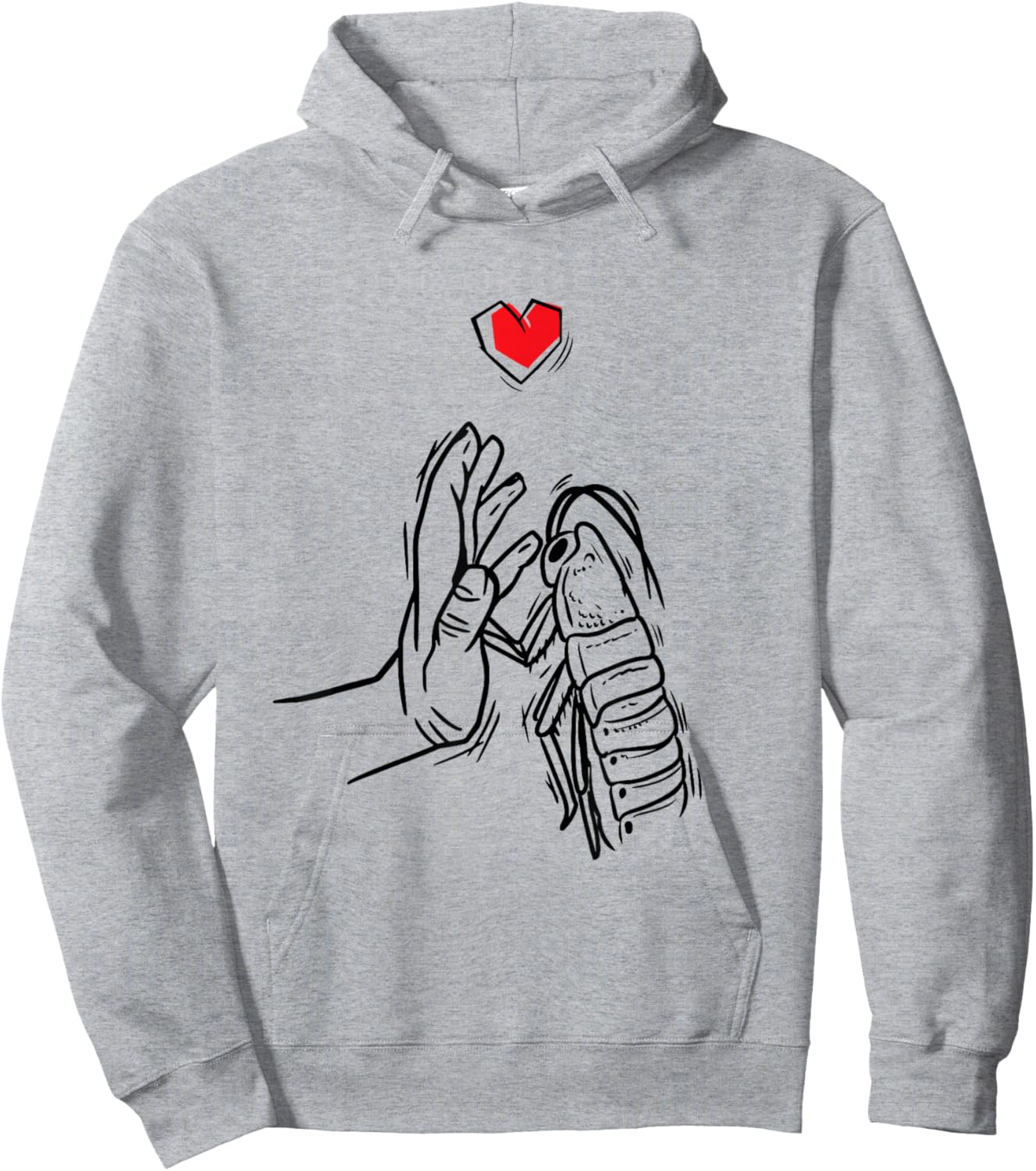 Madagascar Frog Cockroach with Hand Hoodie - Hoodie | Ash