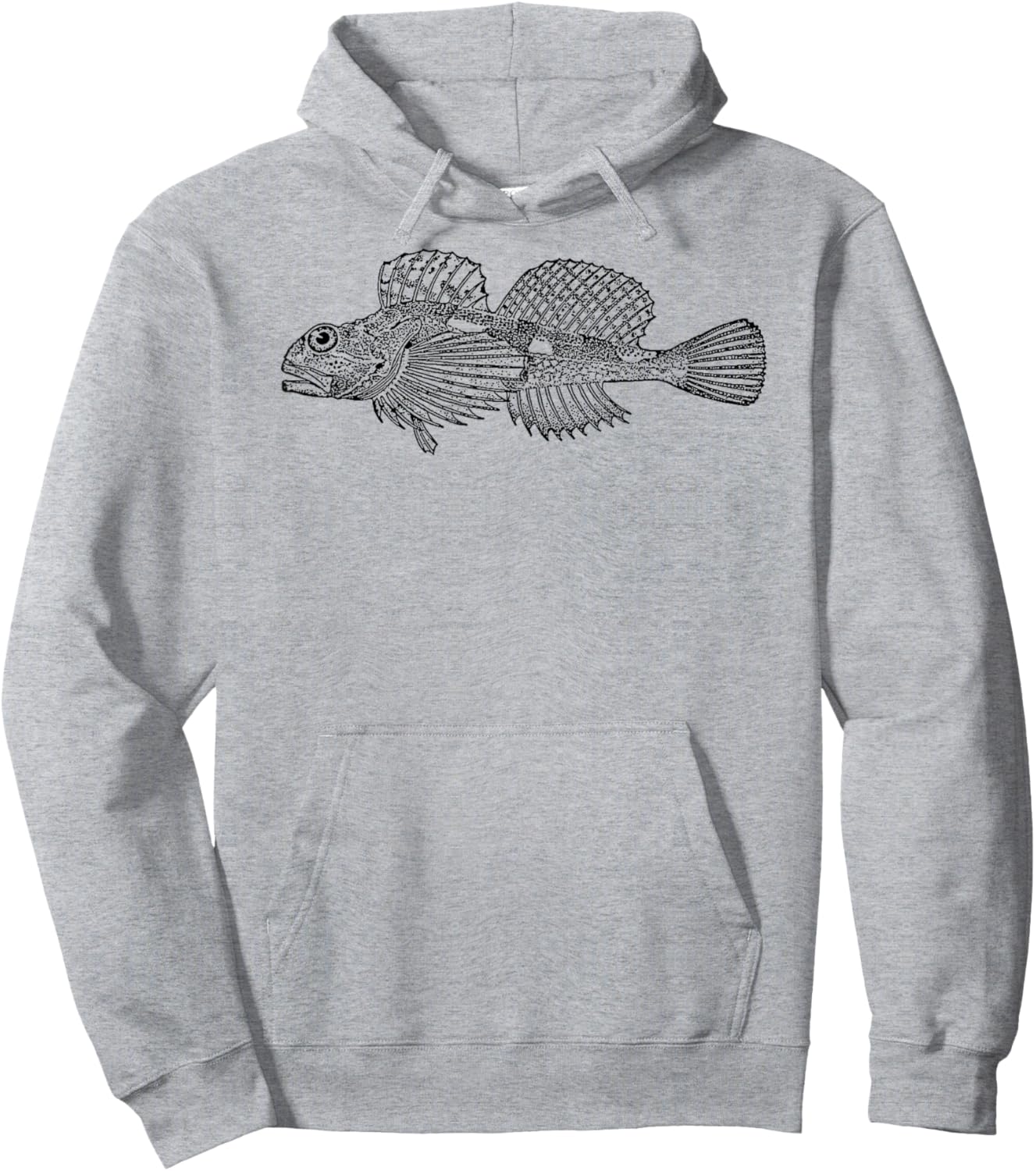 Sculpin Fish Vintage Freshwater Retro Eighties Hoodie - Hoodie | Ash