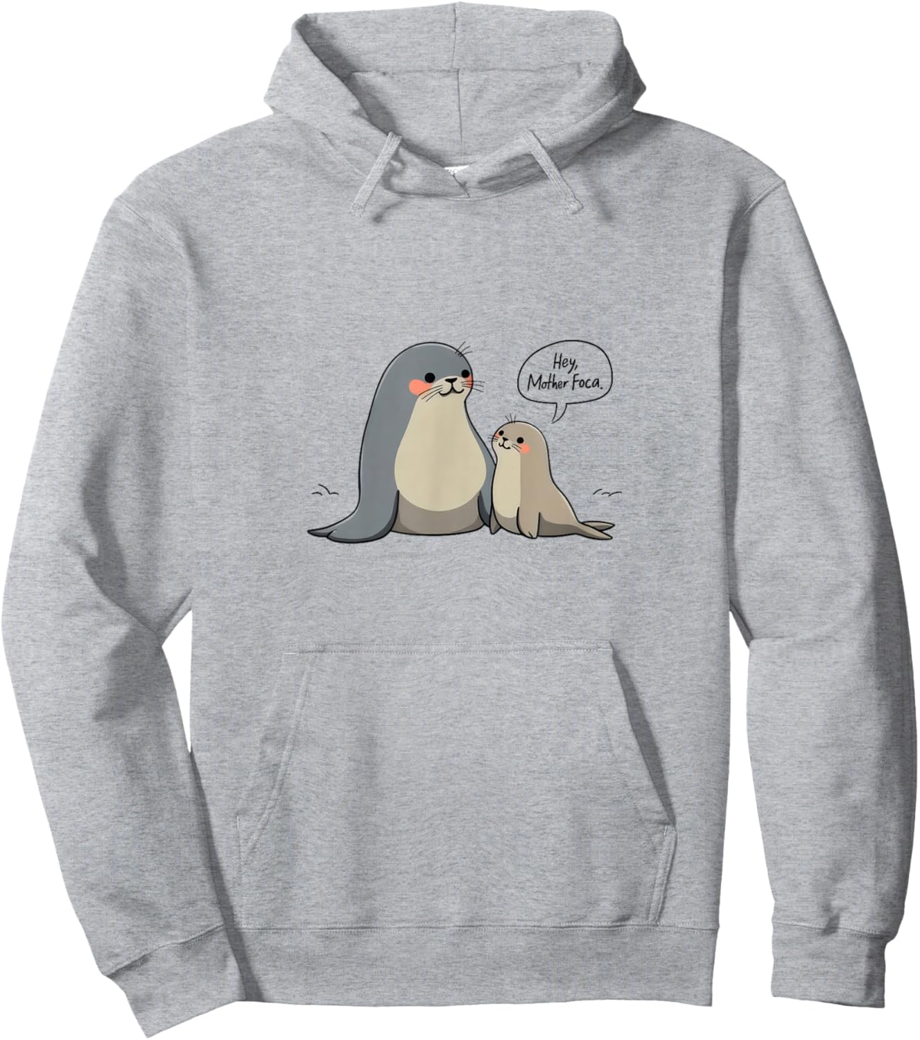 Mother Foca Funny Spanish Seal Foca Hoodie - Hoodie | Ash