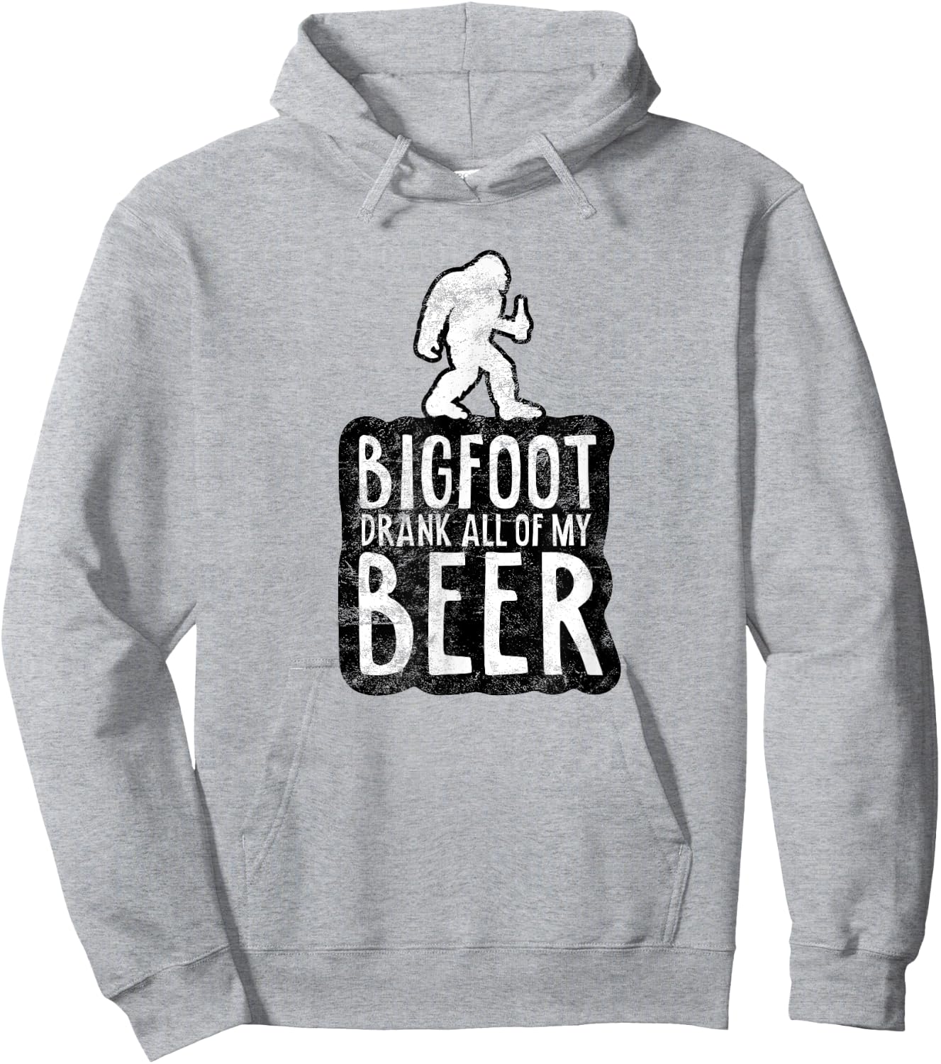 Bigfoot Drank All Of My Beer Lovers Funny Sasquatch Camping Hoodie - Hoodie | Ash