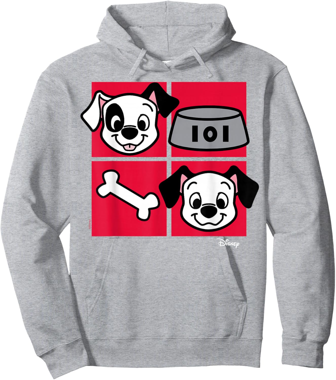 101 Dalmatians - Puppy Grid Hoodie - Hoodie | Ash