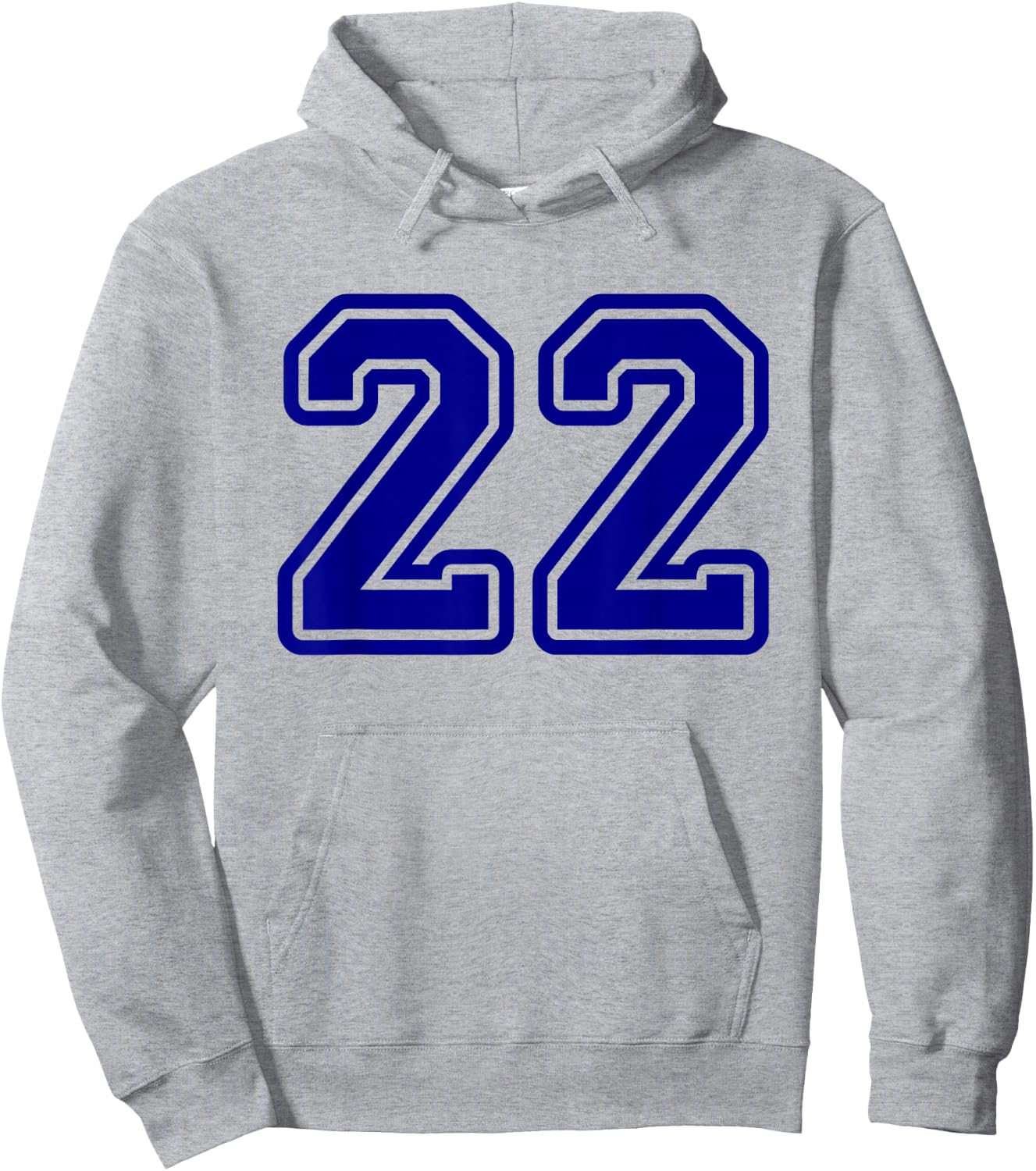 Number #22 Sport Blue Varsity Number 22 Hoodie - Hoodie | Ash