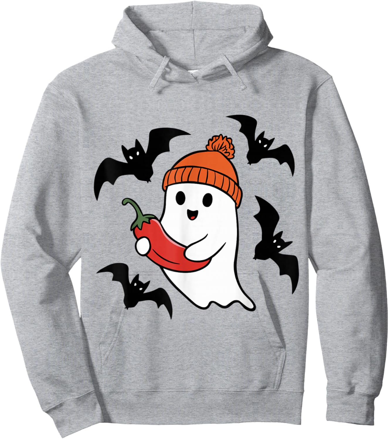 Cute Ghost Pepper Lovers Spooky Halloween Costume Hoodie - Hoodie | Ash